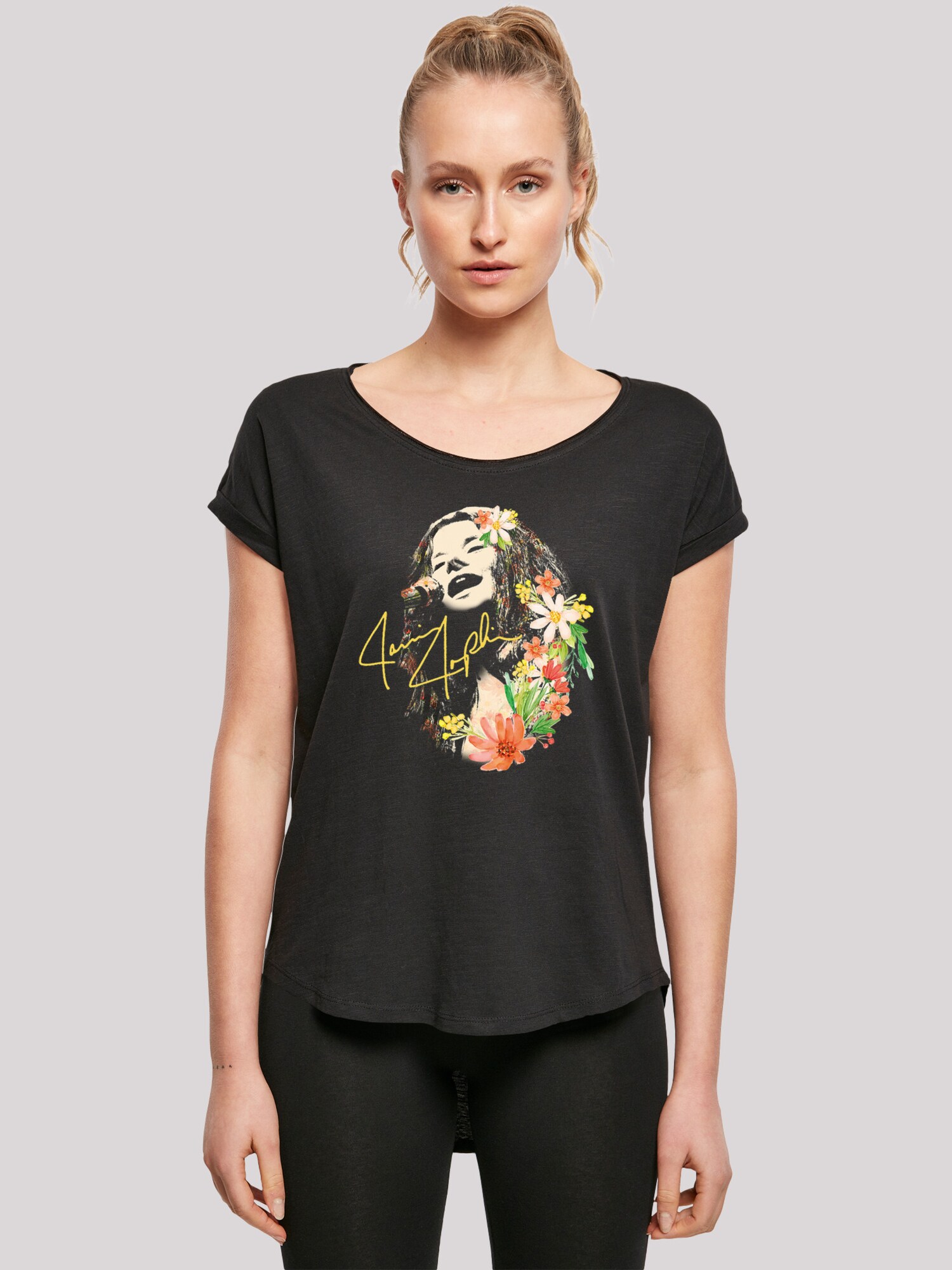 Thumbnail - T-Shirt 'Janis Joplin Blumen'