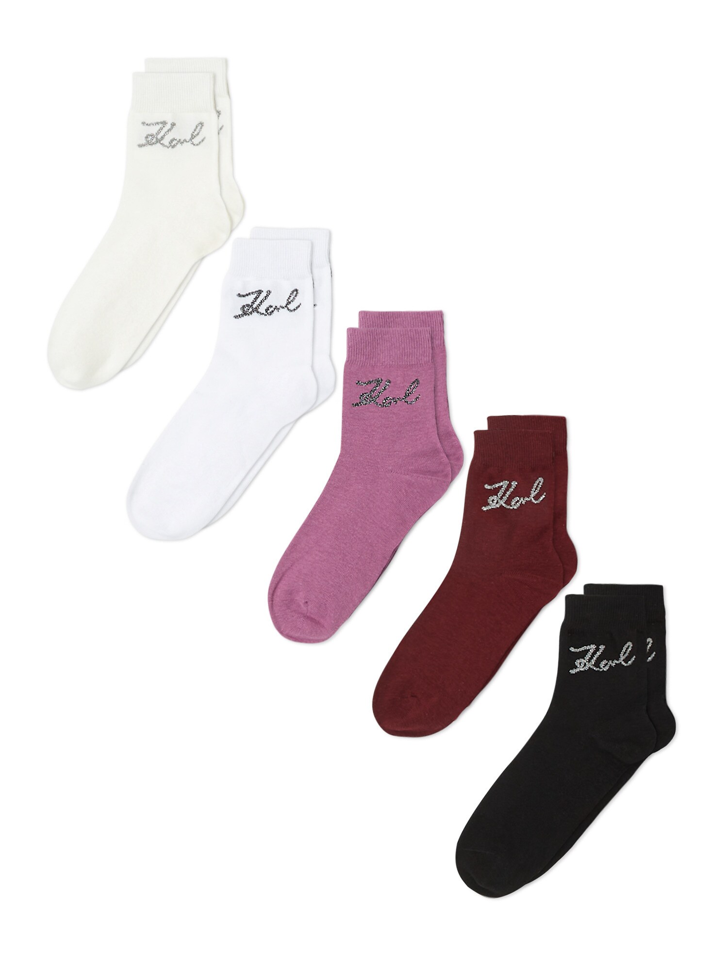 Karl Lagerfeld Șosete  crem / roz eozină / roşu închis / negru / argintiu / alb