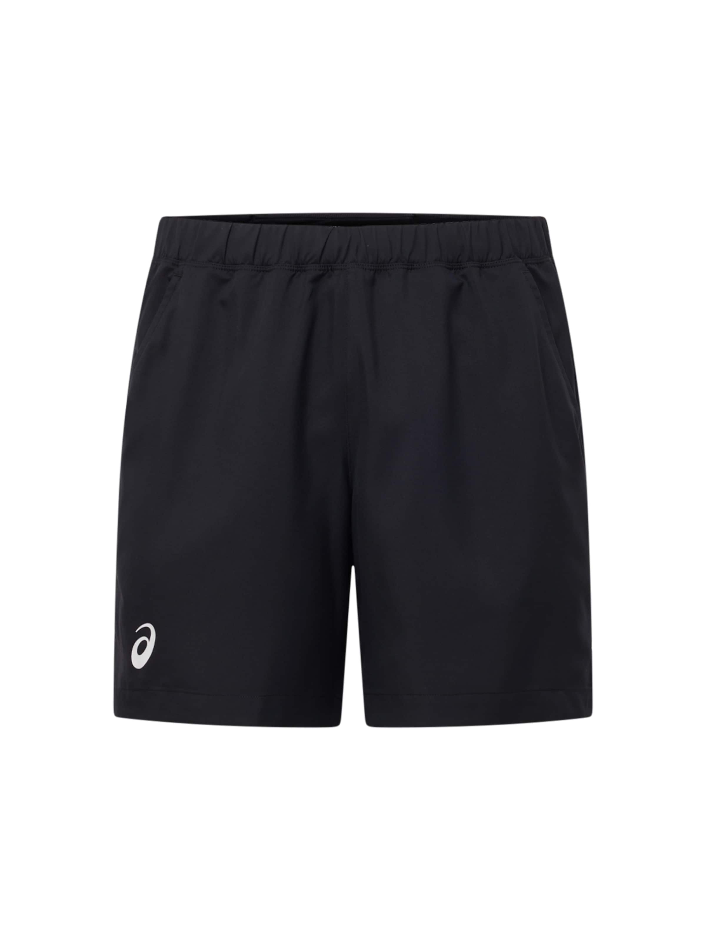 ASICS Sportske hlače 'Court' crna / bijela