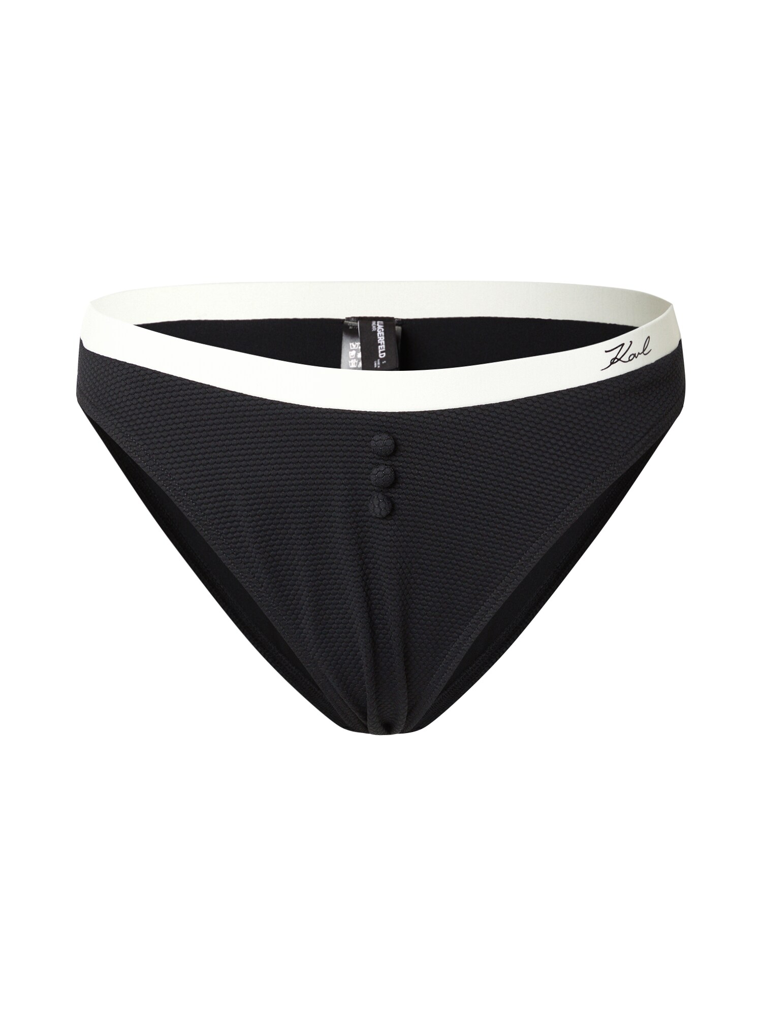 Karl Lagerfeld Slip costum de baie  negru / alb