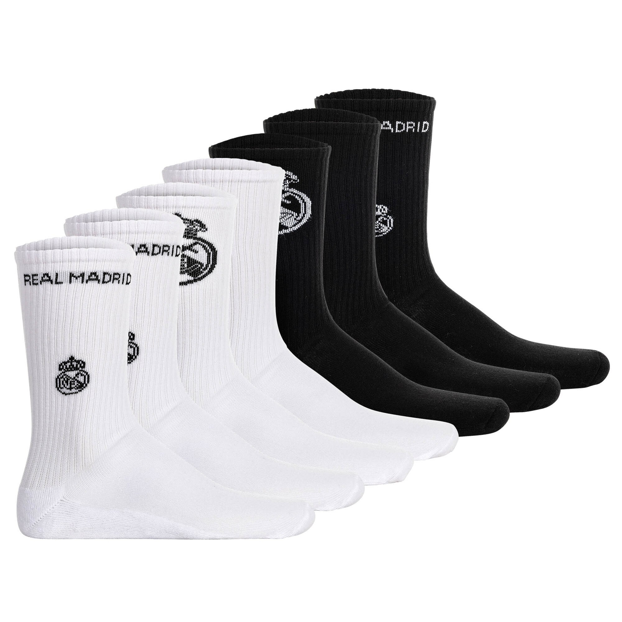 Real Madrid Calcetines  negro / blanco