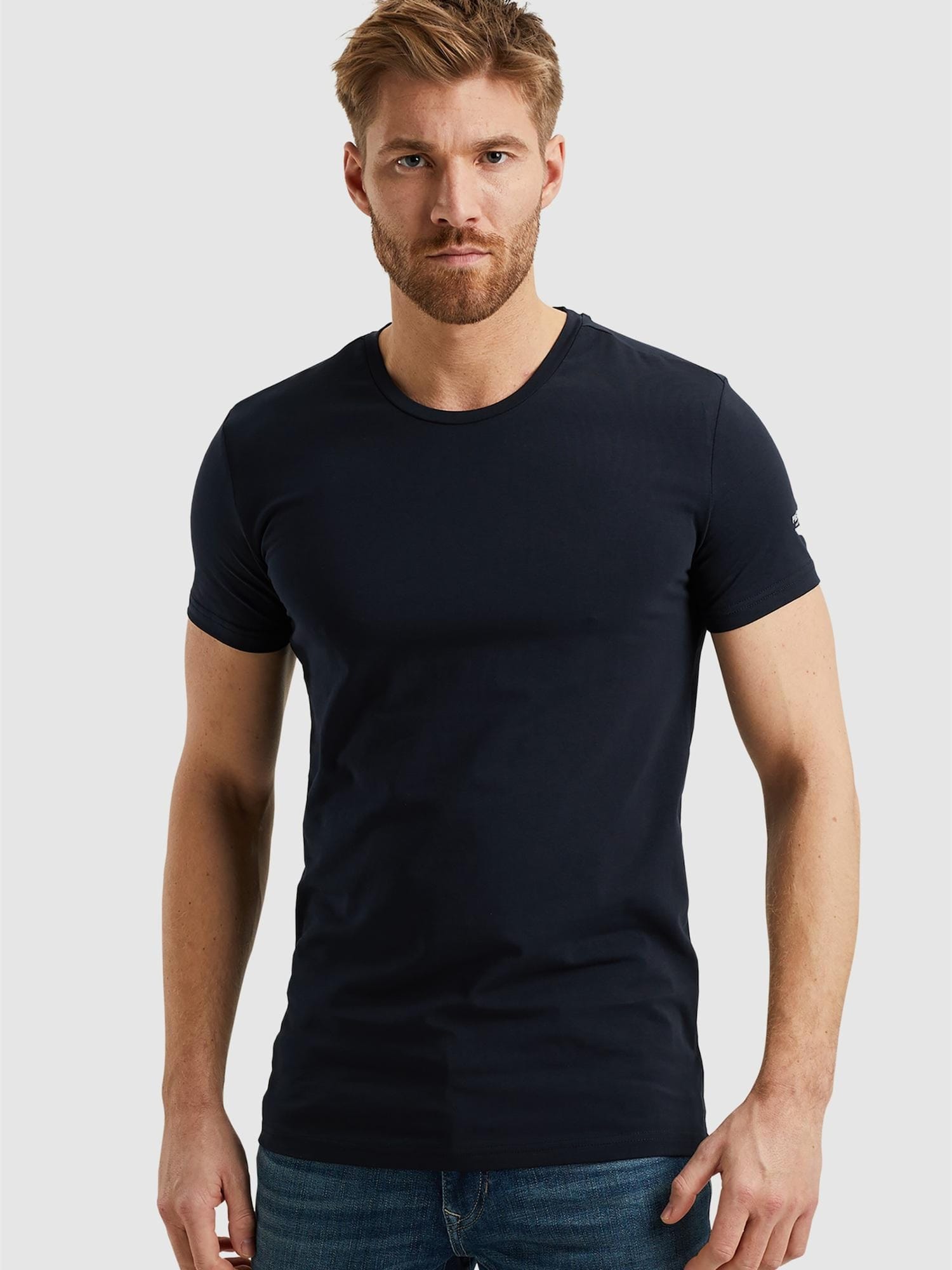 PME Legend Basic T-shirt 2-Pack Rundhals Blå Mörkblå Storlek herr – bild 2
