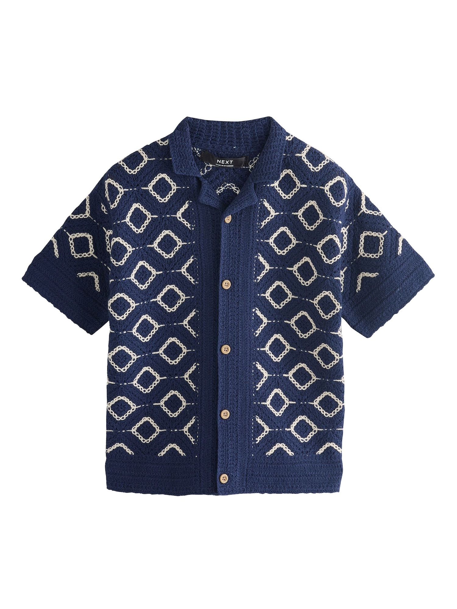 Next Tricou  bleumarin / alb