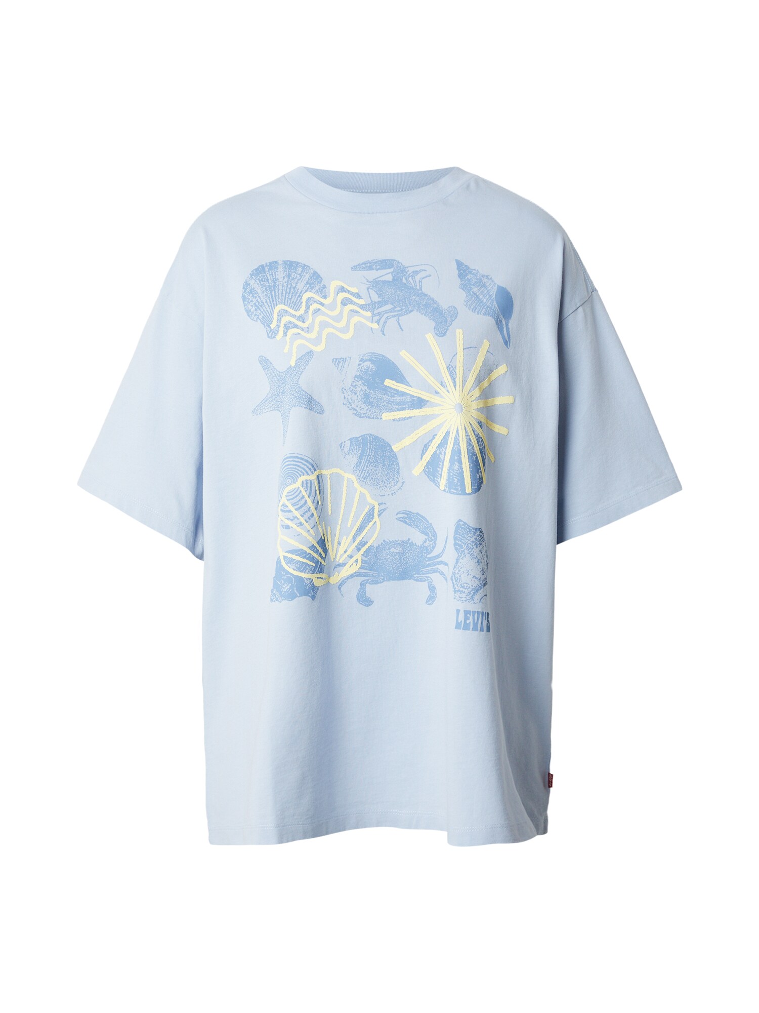 LEVI'S ® Tricou supradimensional  safir / albastru deschis / galben deschis