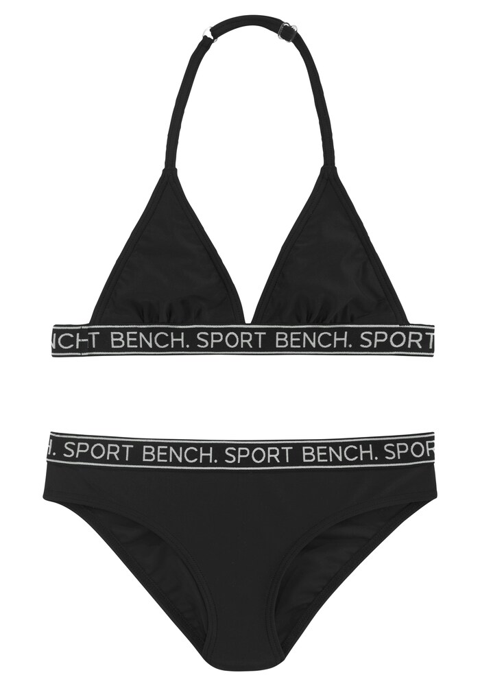 BENCH Bikini Mädchen Größe 170/176 silbergrau / schwarz