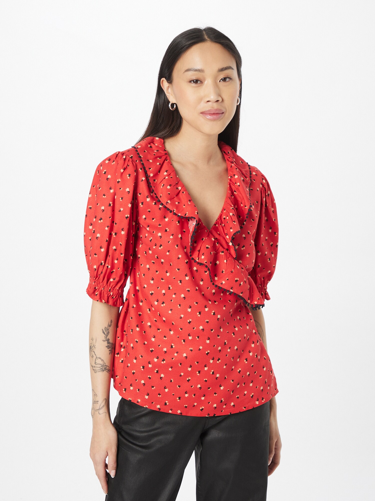 Dorothy Perkins Blúz  bézs / piros / fekete termék 2. képe
