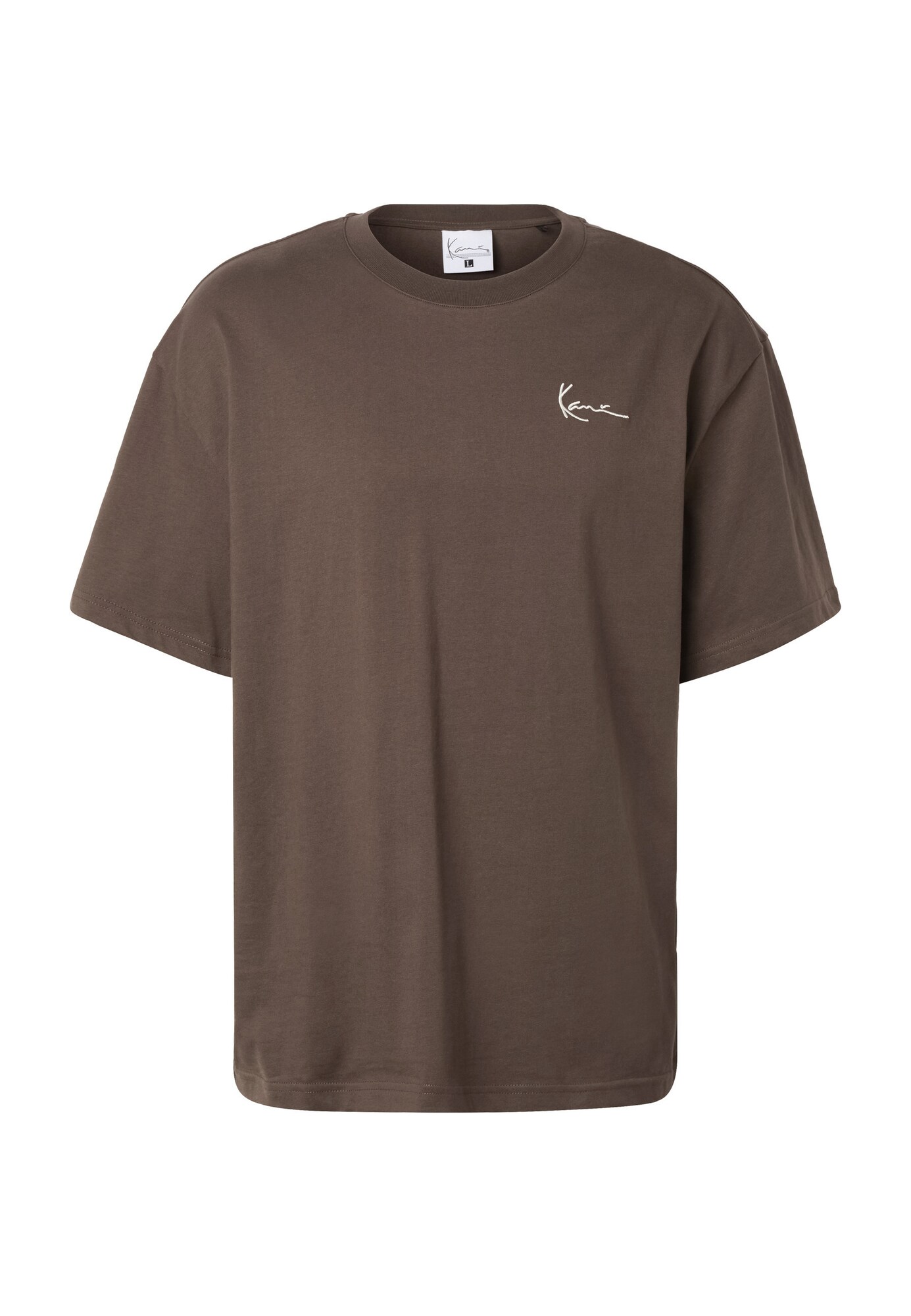 Karl Kani Camiseta  marrón oscuro / caqui / offwhite