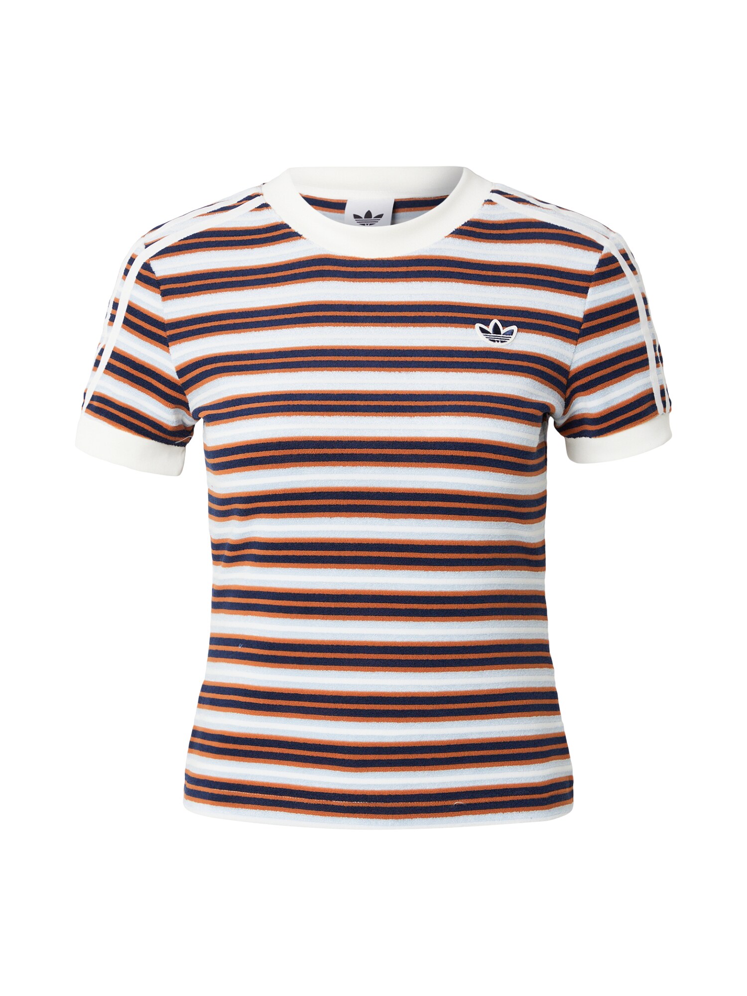 ADIDAS ORIGINALS Camiseta 'Summer Glow' navy / azul claro / sepia / blanco