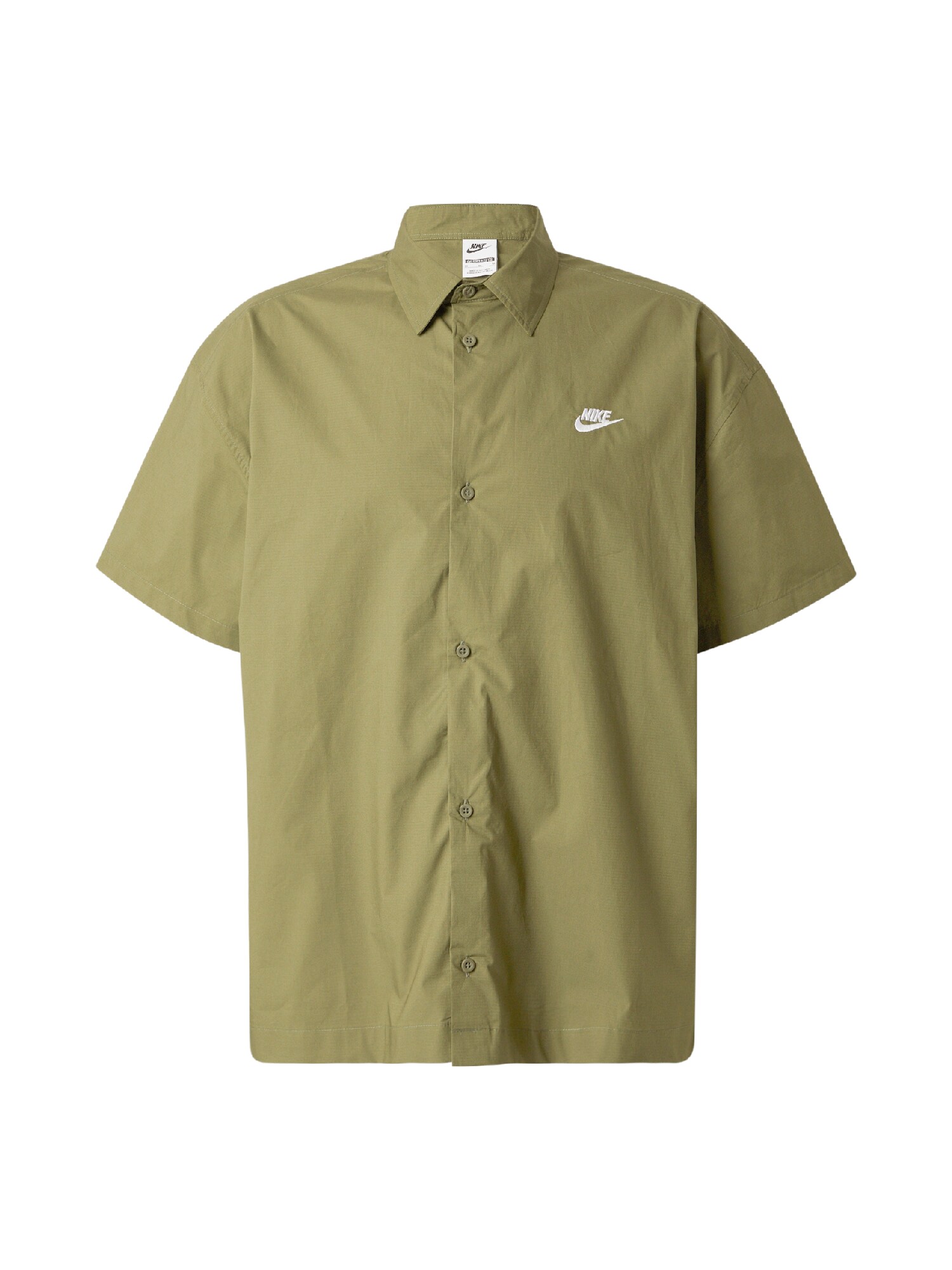 Nike Sportswear Košeľa 'CLUB'  olivová / biela