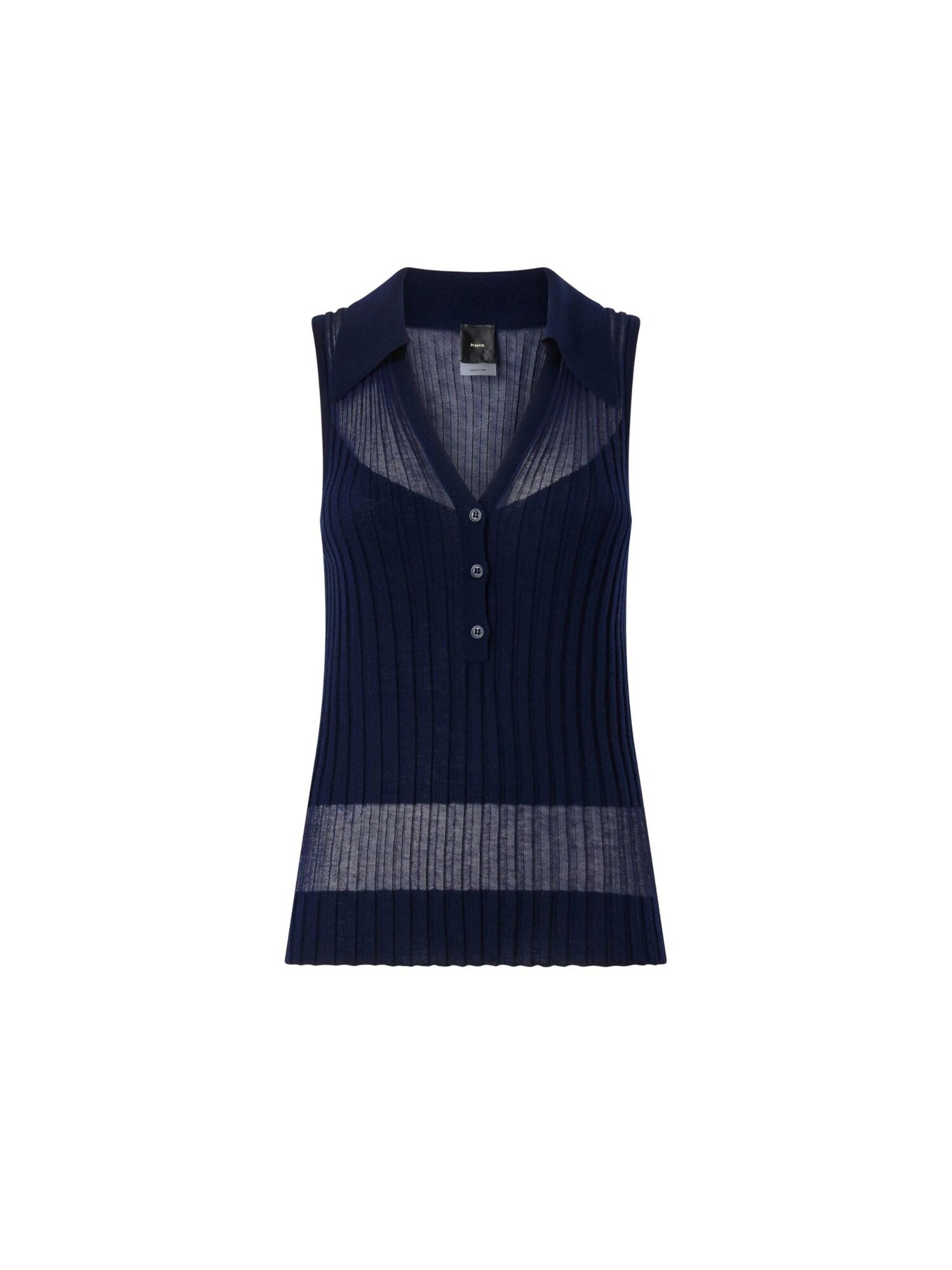 PINKO Top de punto  azul oscuro