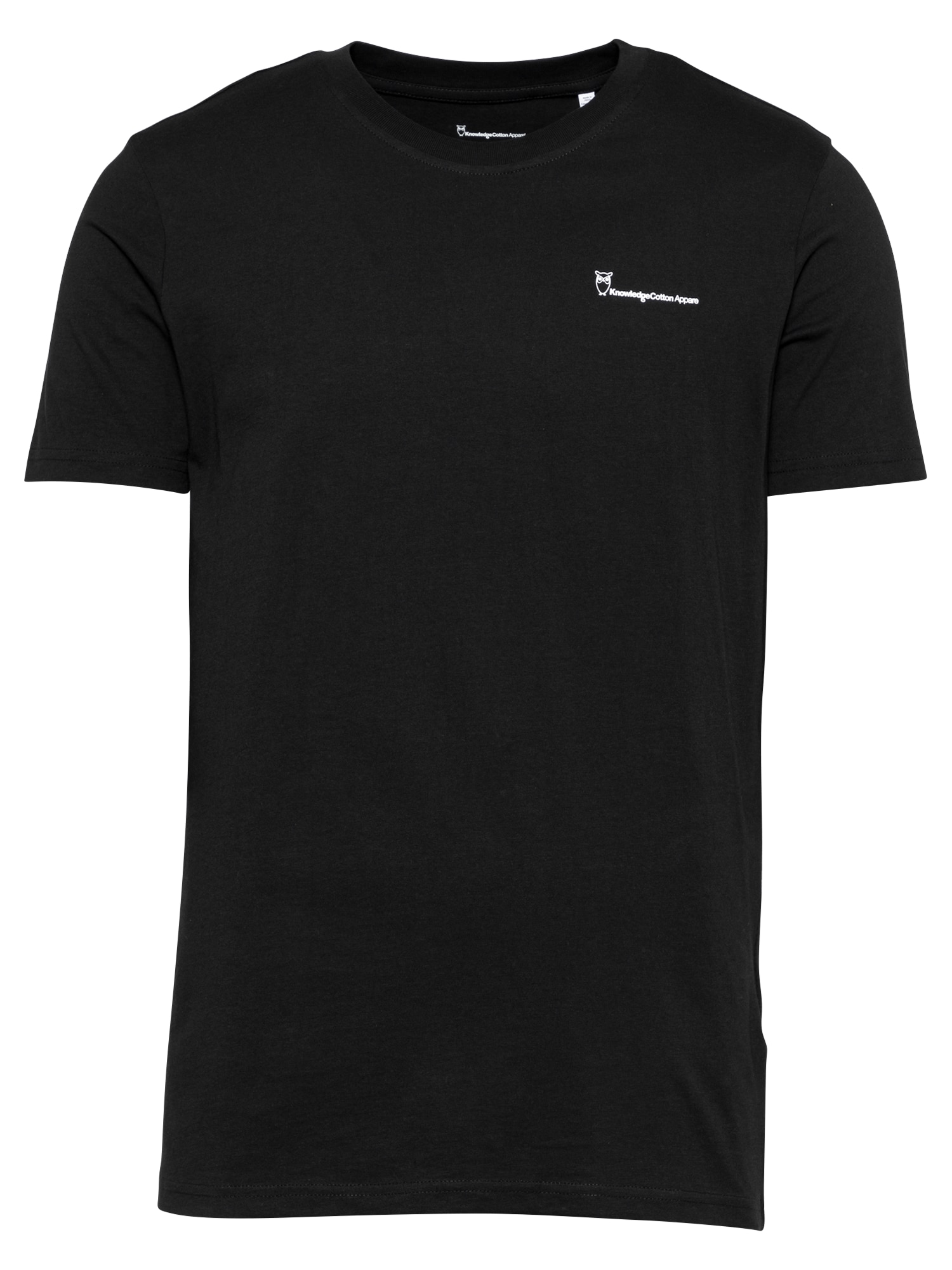 KnowledgeCotton Apparel Marškinėliai 'Alder' juoda