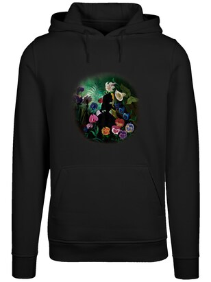 F4NT4STIC Sweatshirt ‘Disney Alice im Wunderland Black Flower’ Gemengde kleuren / Zwart