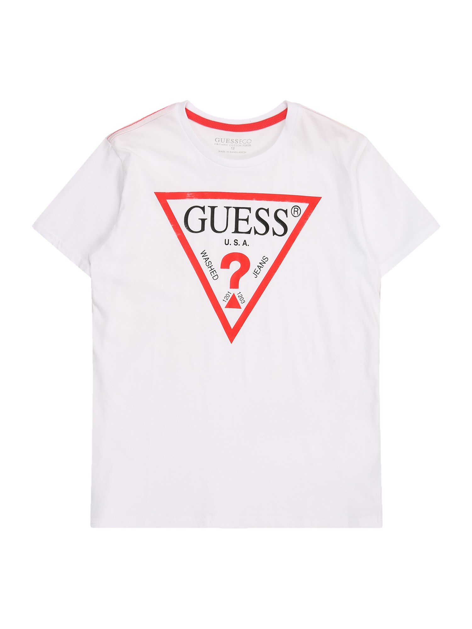 GUESS Tricou  roșu / negru / alb
