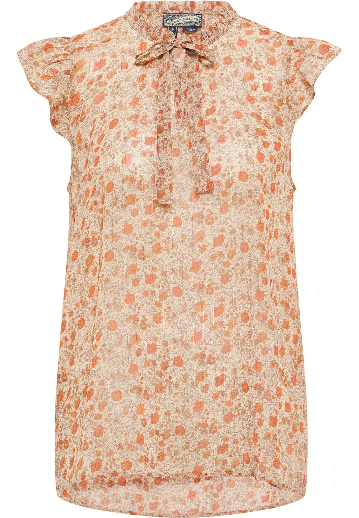 DreiMaster Vintage Blusa  creme / bege claro / castanho / laranja