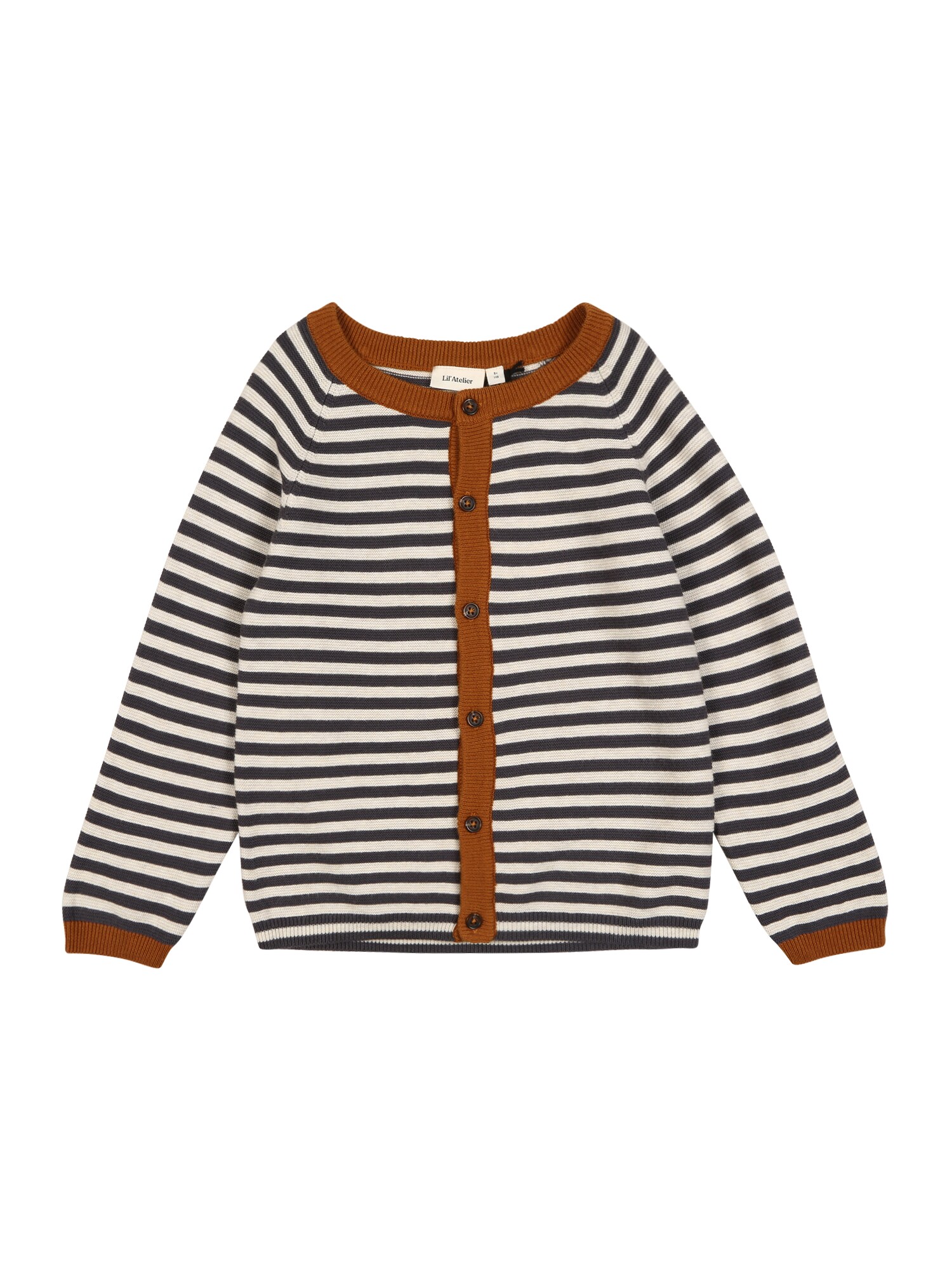 Lil ' Atelier Kids Kardiganas  nakties mėlyna / vilnos balta / karamelės