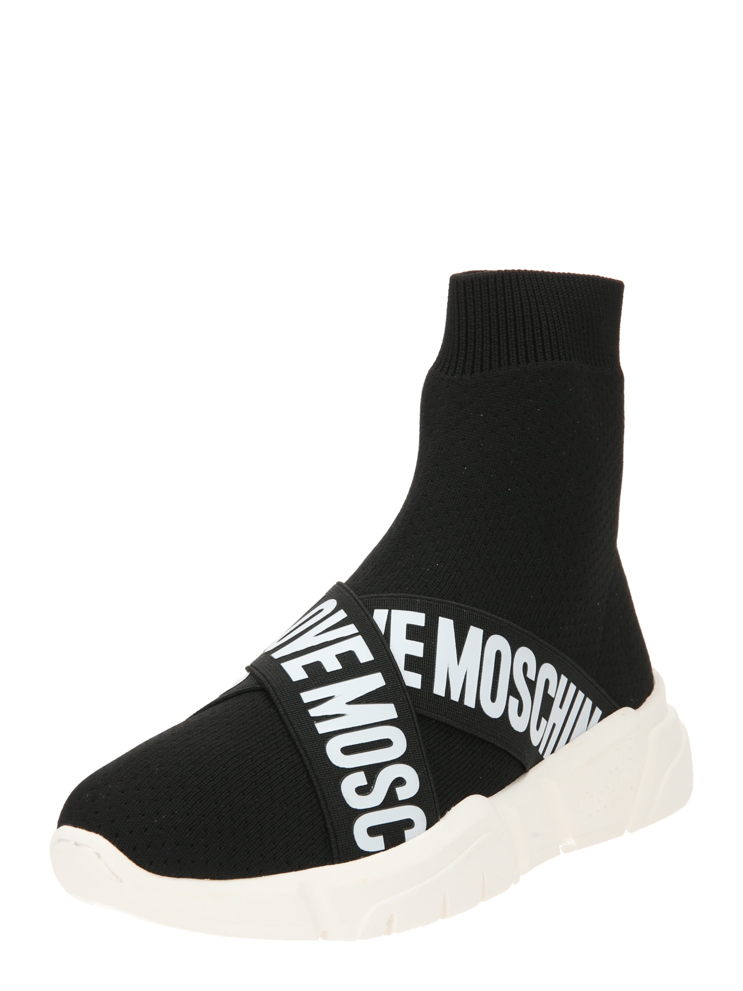 Love Moschino Sneaker înalt  negru / alb