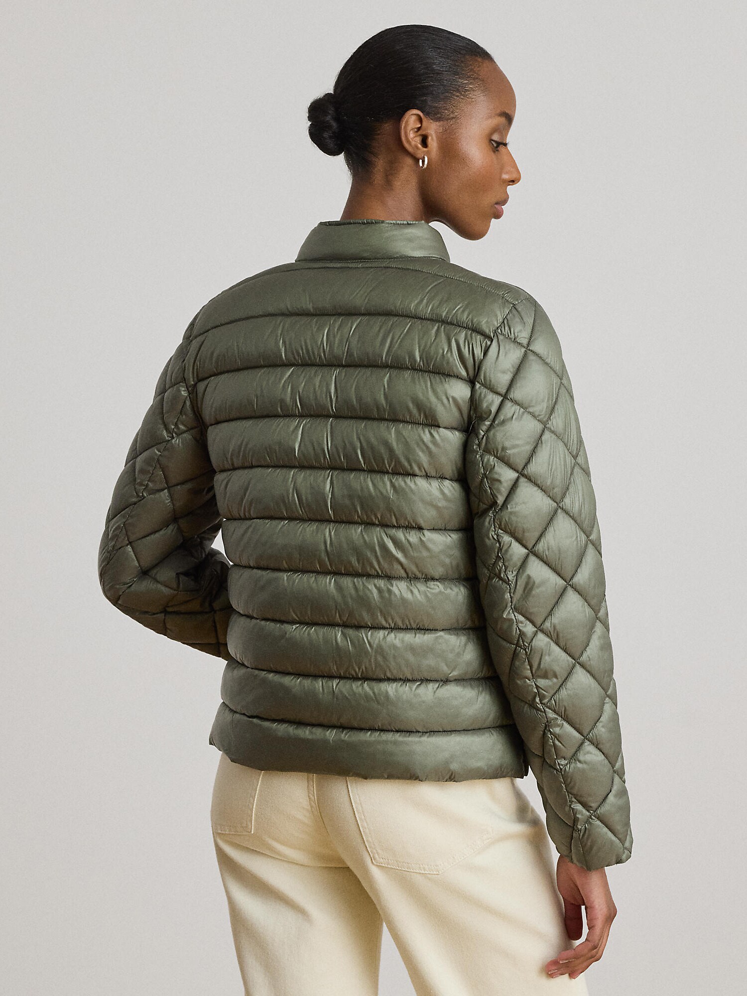 Lauren Ralph Lauren Chaqueta de entretiempo oliva – imagen 3