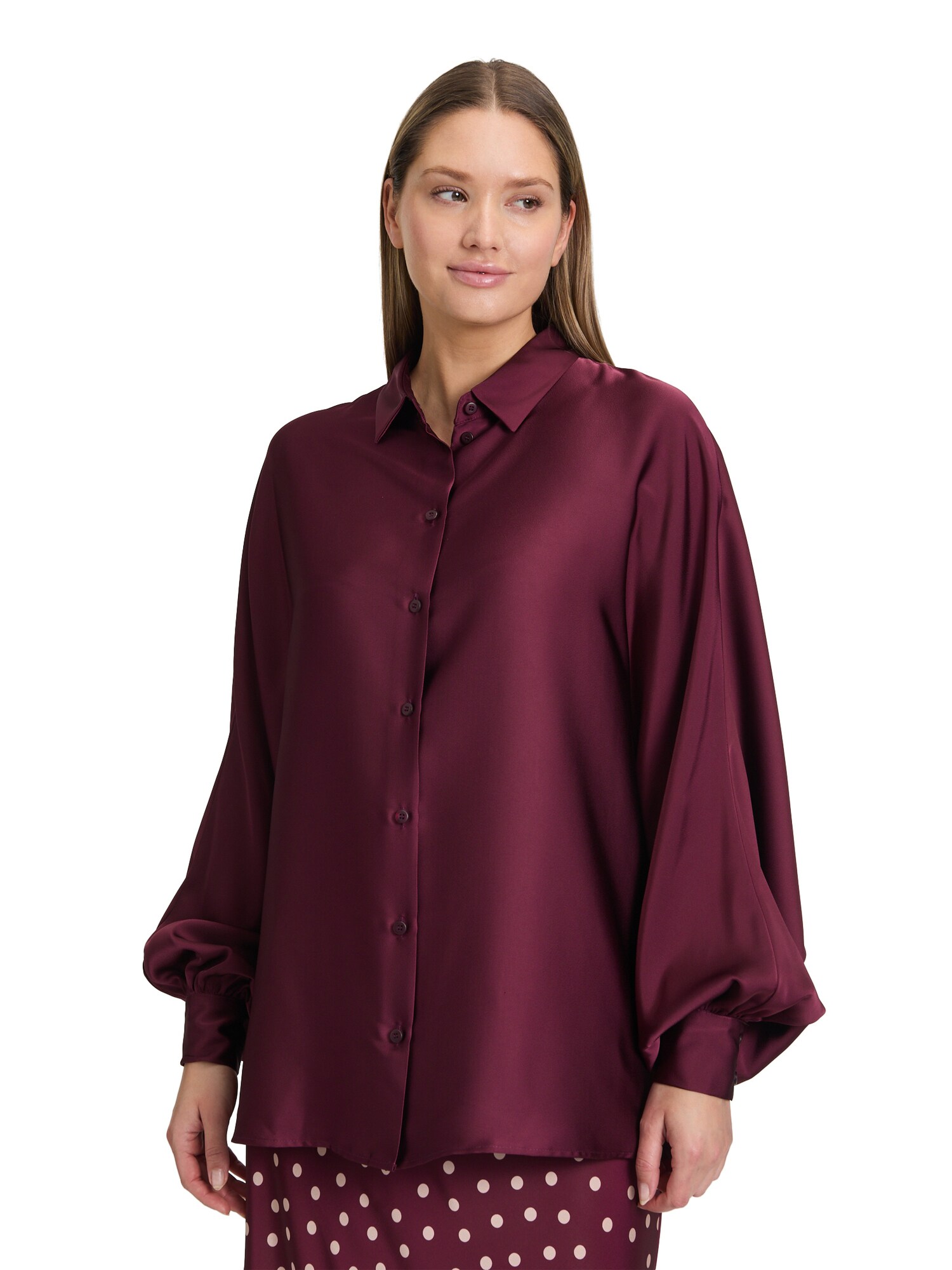 Thumbnail - Vera Mont Satin-Bluse mit Kragen