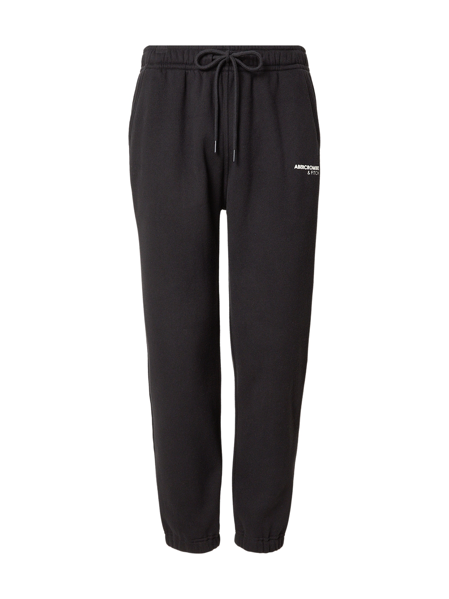 Abercrombie & Fitch Pantaloni  negru / alb