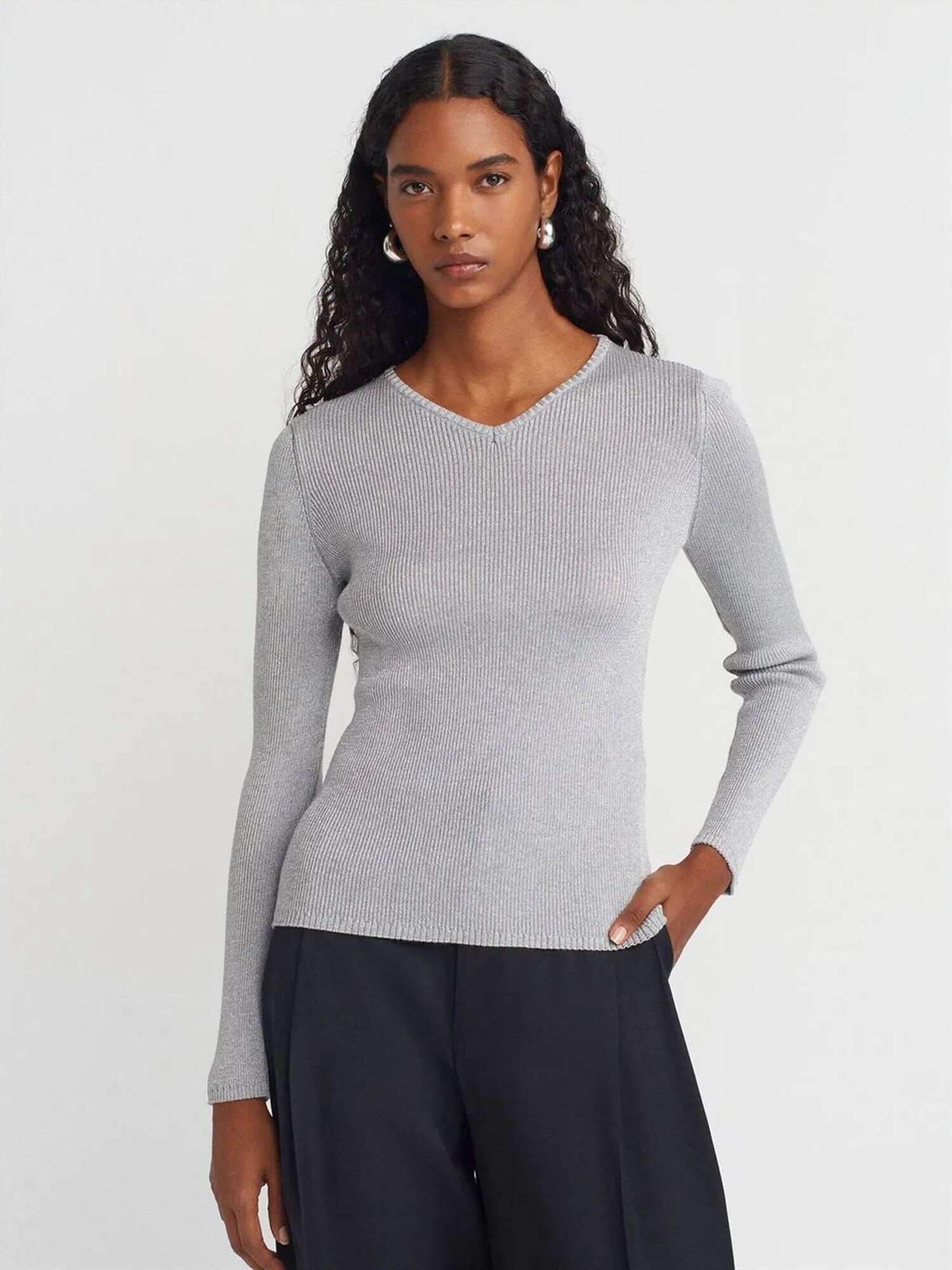 Dilvin Pulover 'Pullover' srebrno siva