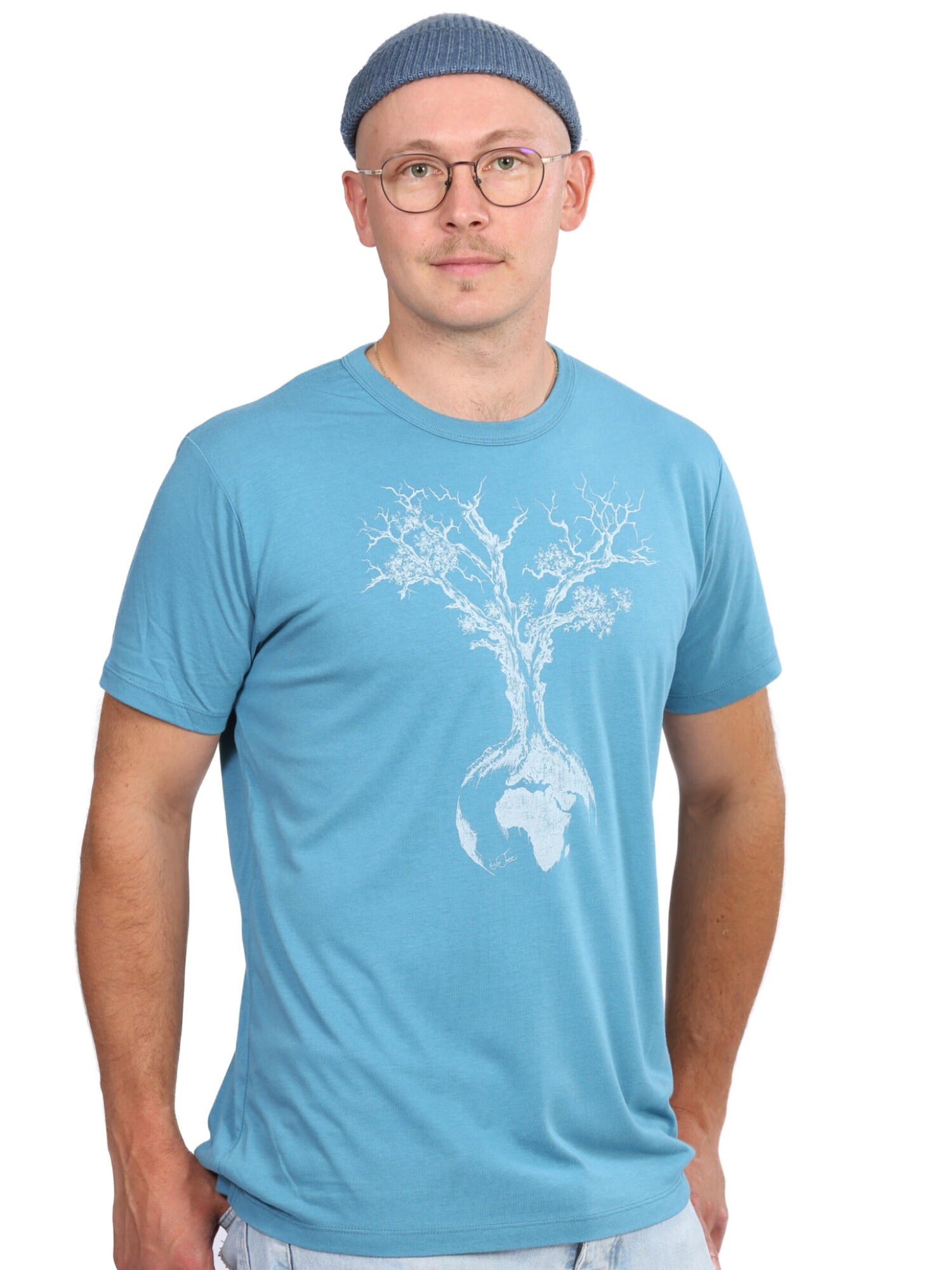 Life-Tree Majica 'Fairwear Bambus Weltenbaum' plava