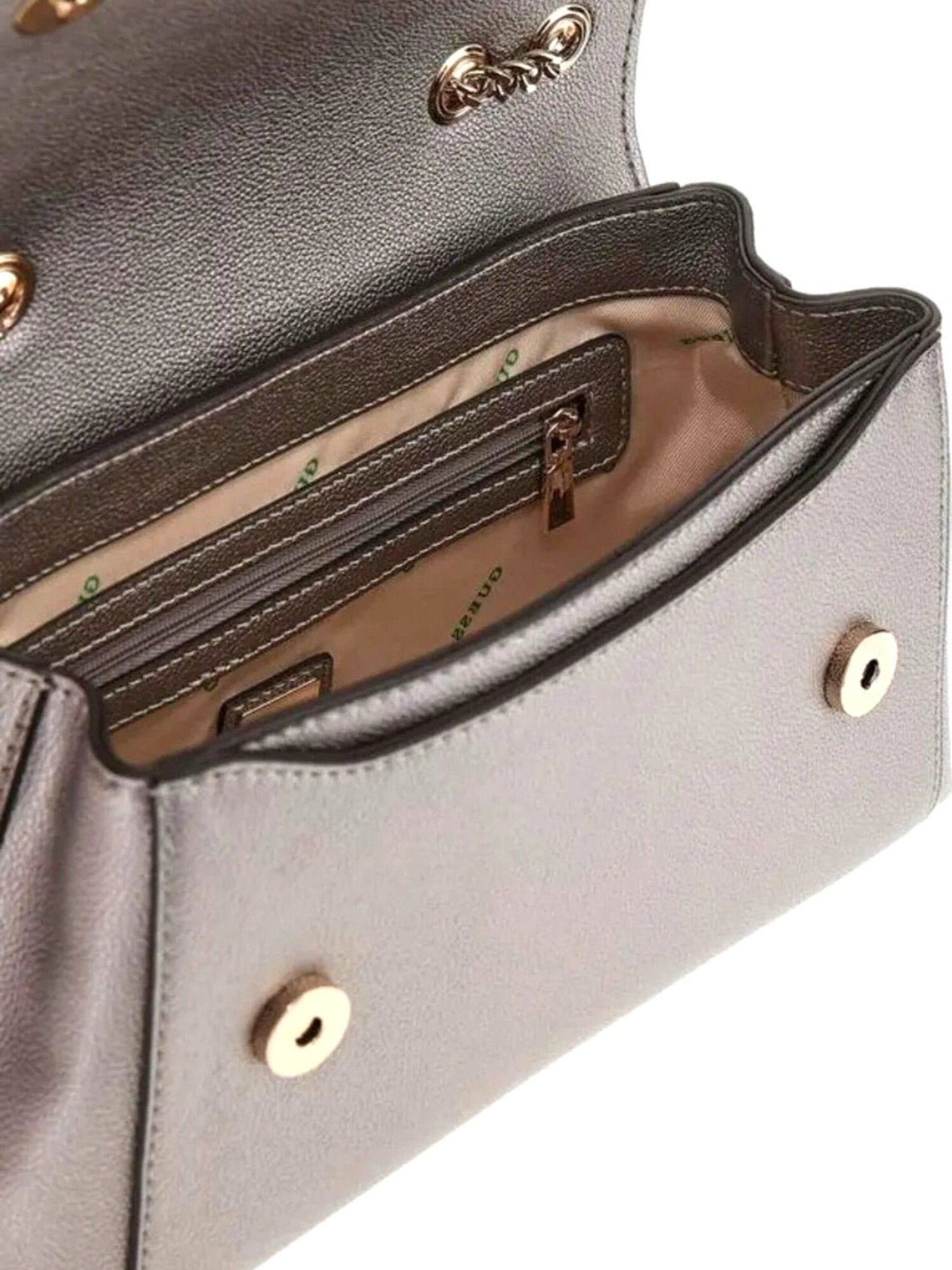 GUESS Bolso de mano 'Eco Ali Luxury Satch'  plata – imagen 8