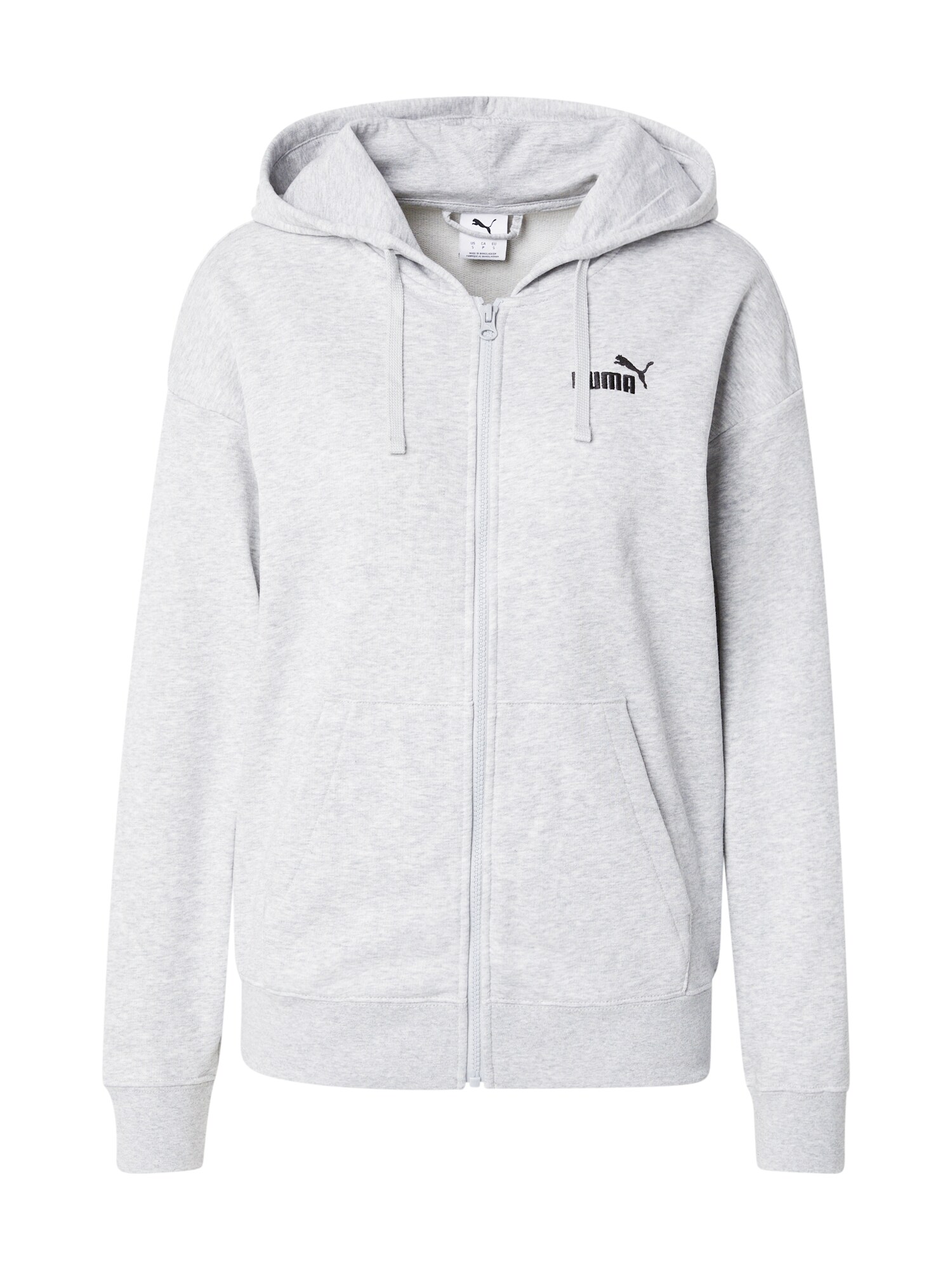 PUMA Bluză cu fermoar sport ESS No. 1  gri deschis