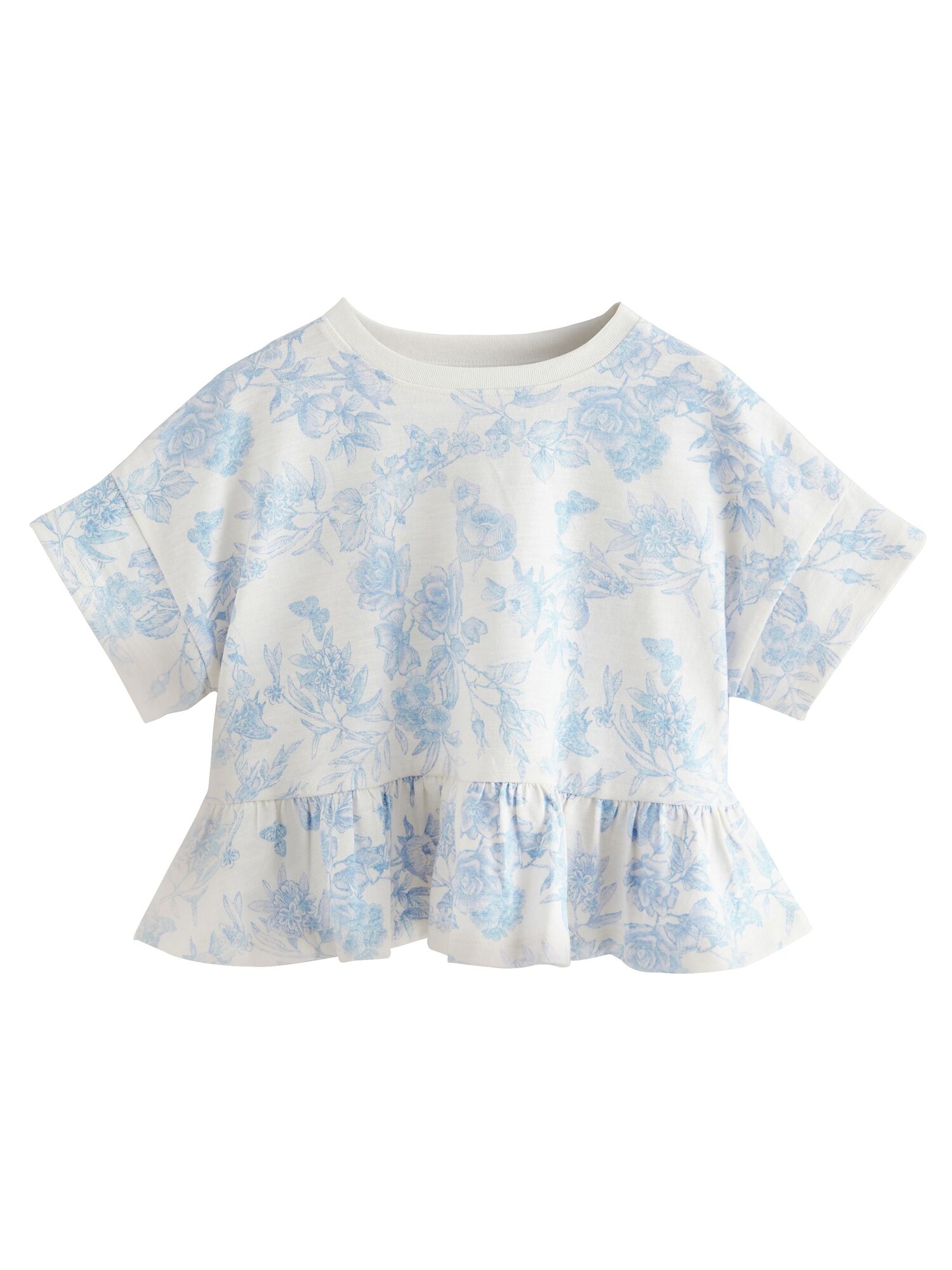 Next Tricou  albastru deschis / alb