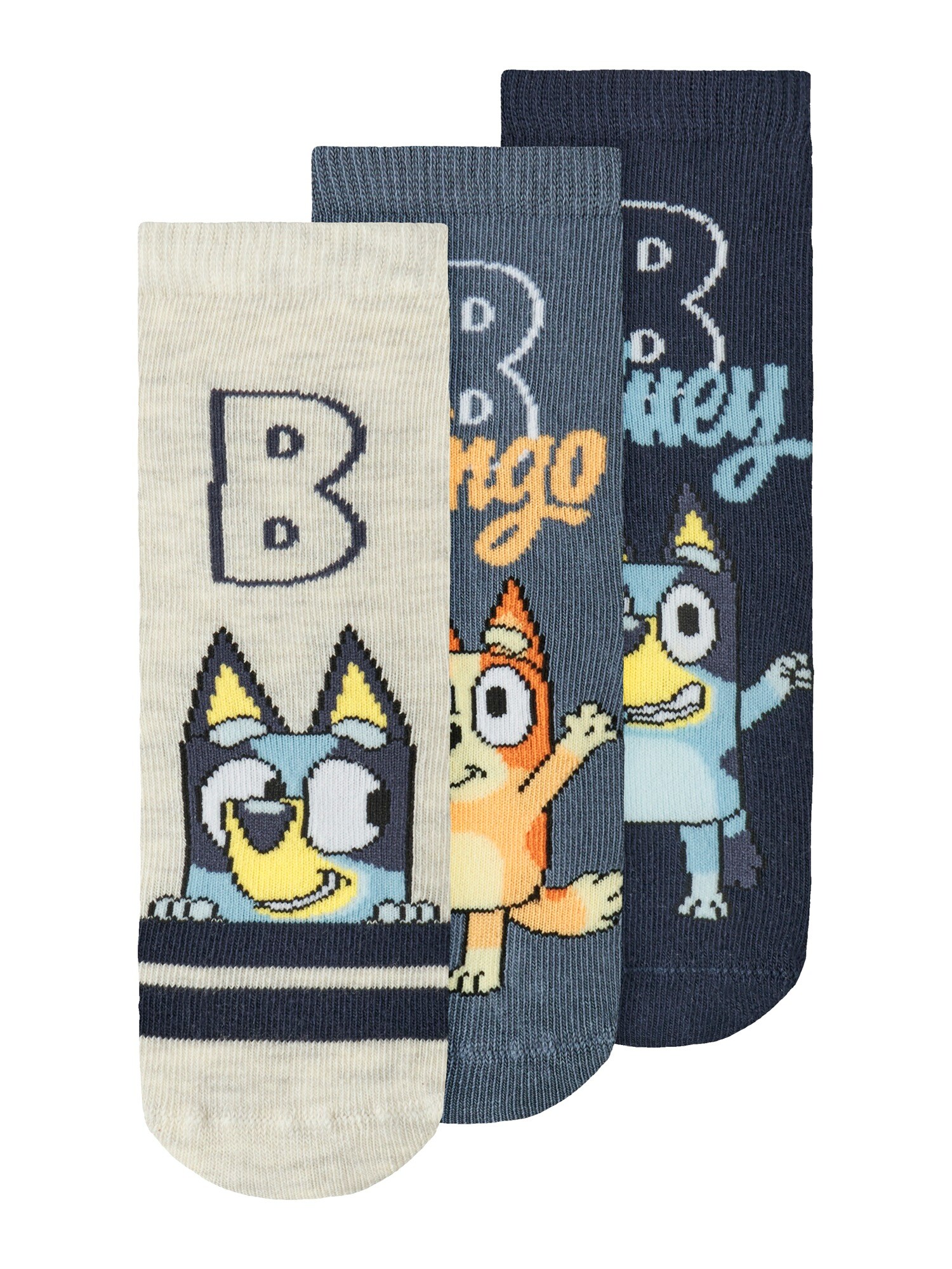 NAME IT Șosete 'NMMMEROLDO BLUEY'  ecru / albastru noapte / safir / galben