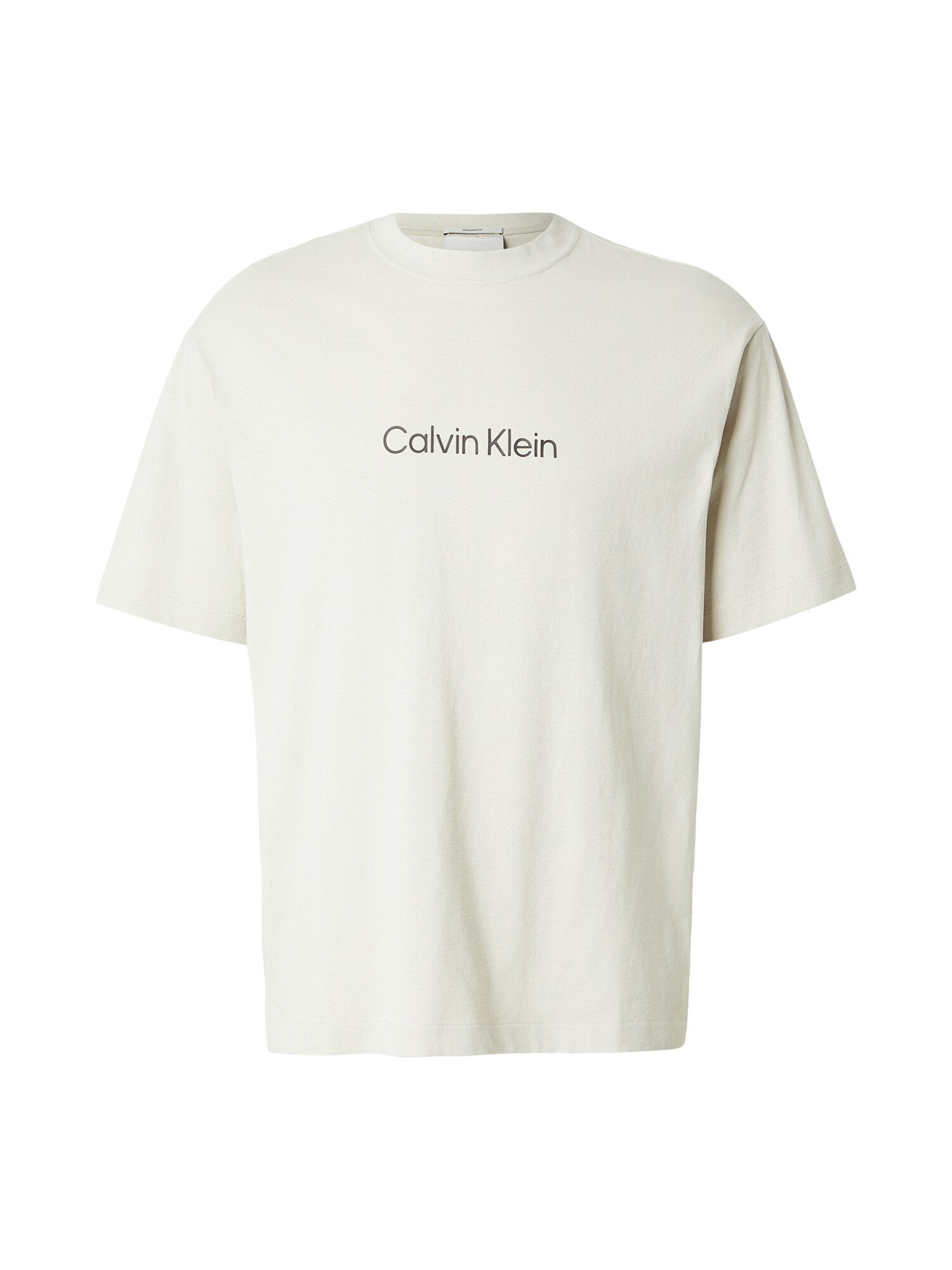 Calvin Klein Tricou  gri metalic / alb murdar