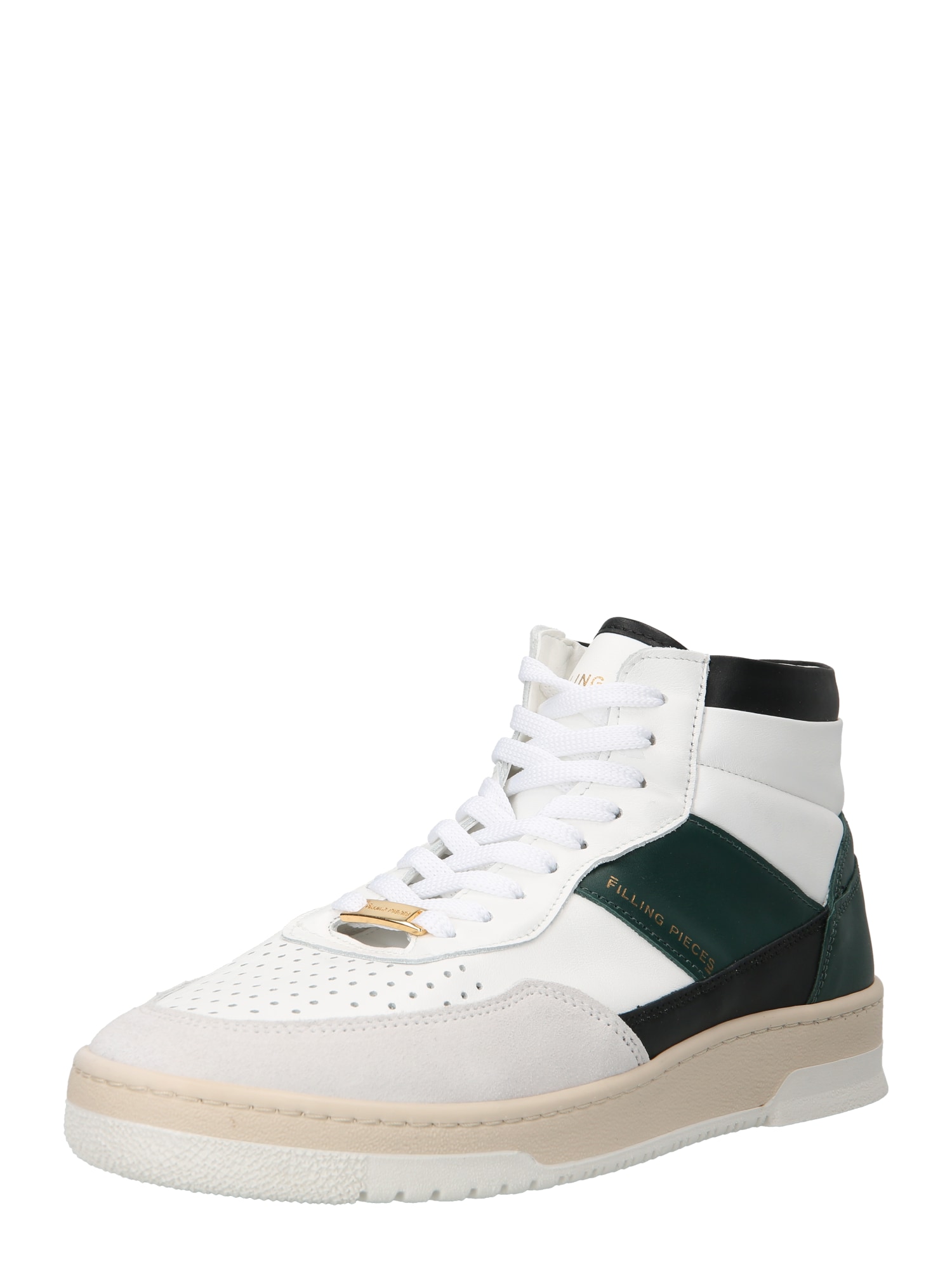 Filling Pieces Sapatilhas altas  verde / offwhite