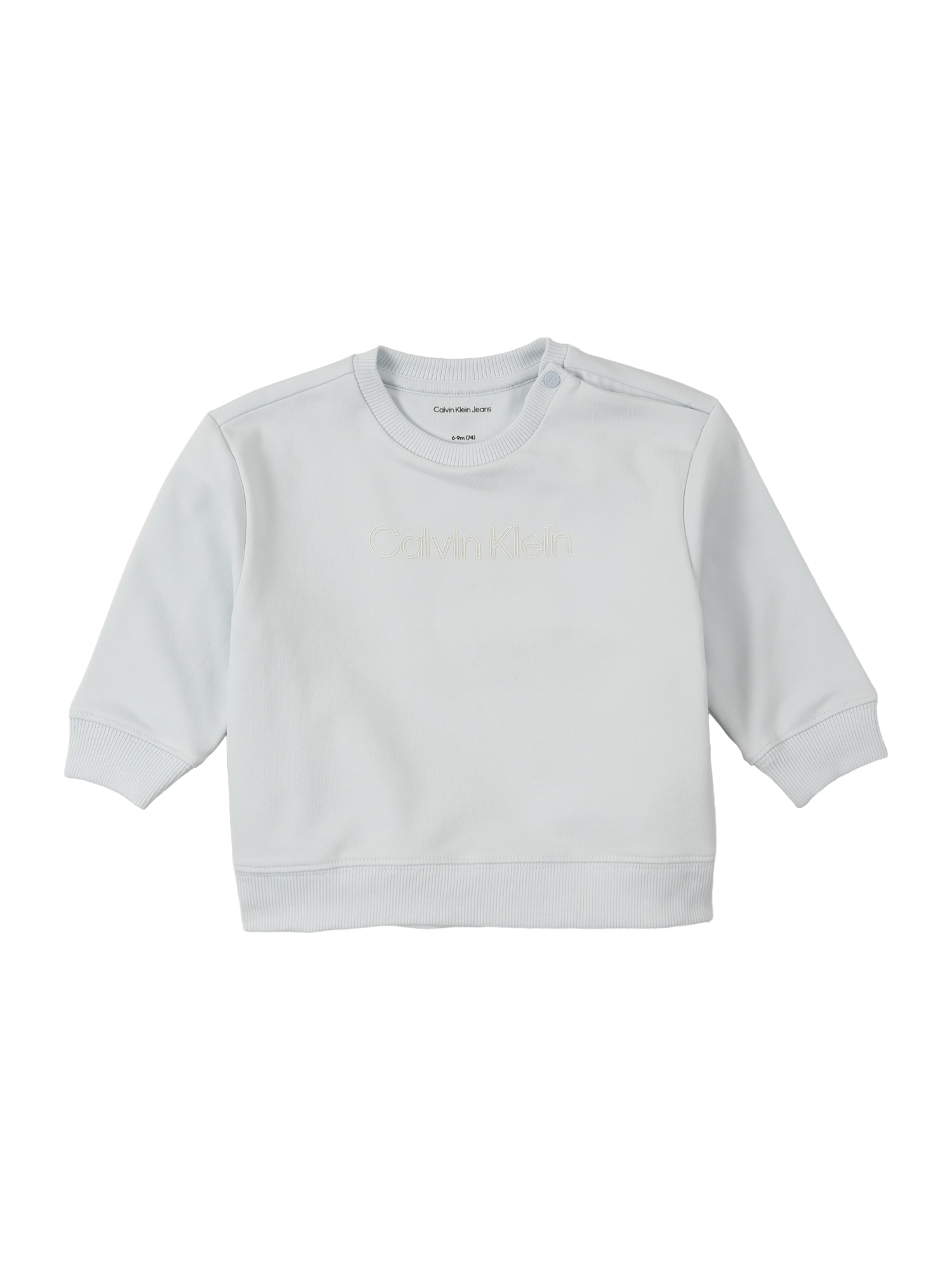 Calvin Klein Jeans Bluză de molton albastru pastel / alb