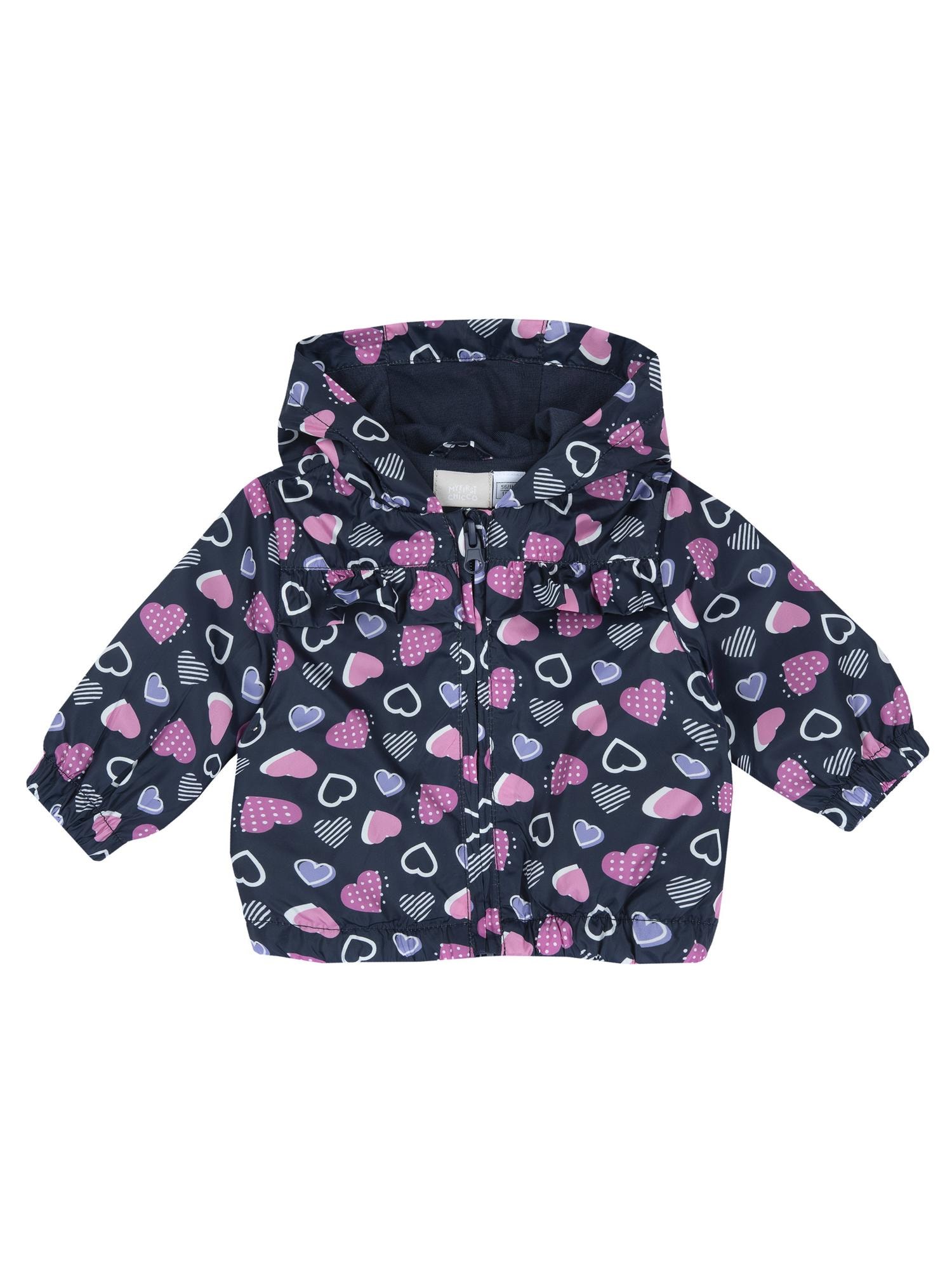 Chicco Geacă de primăvară-toamnă  albastru marin / albastru violet / mov orhidee / alb