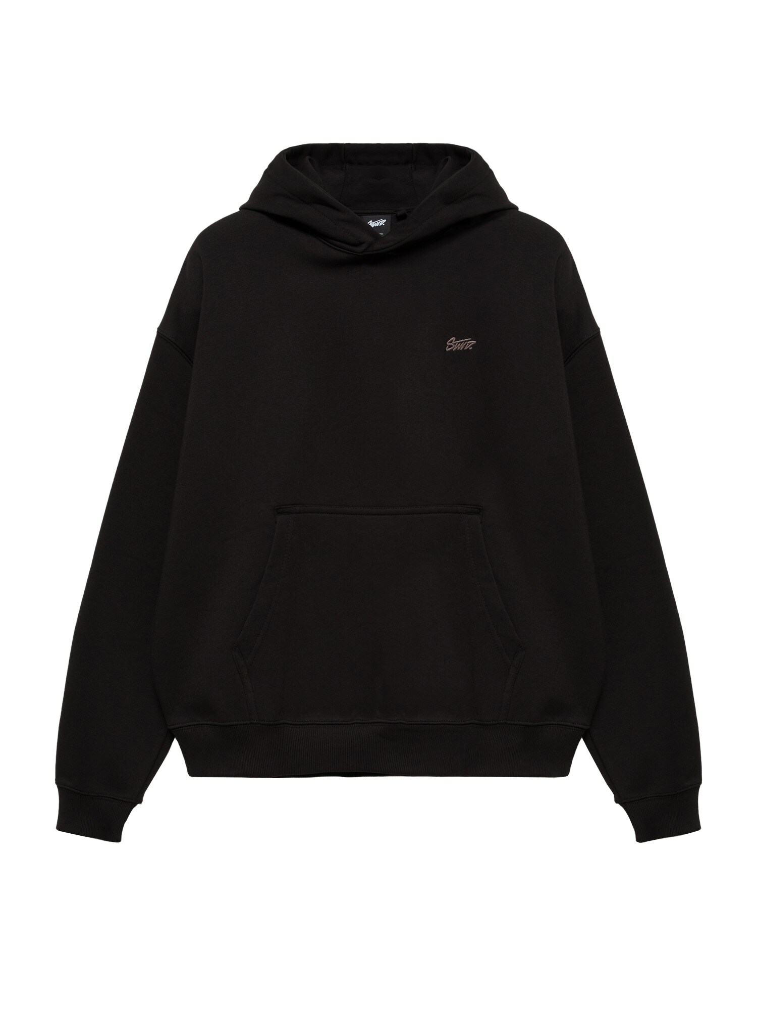 Pull&Bear Bluză de molton STWD gri închis / negru