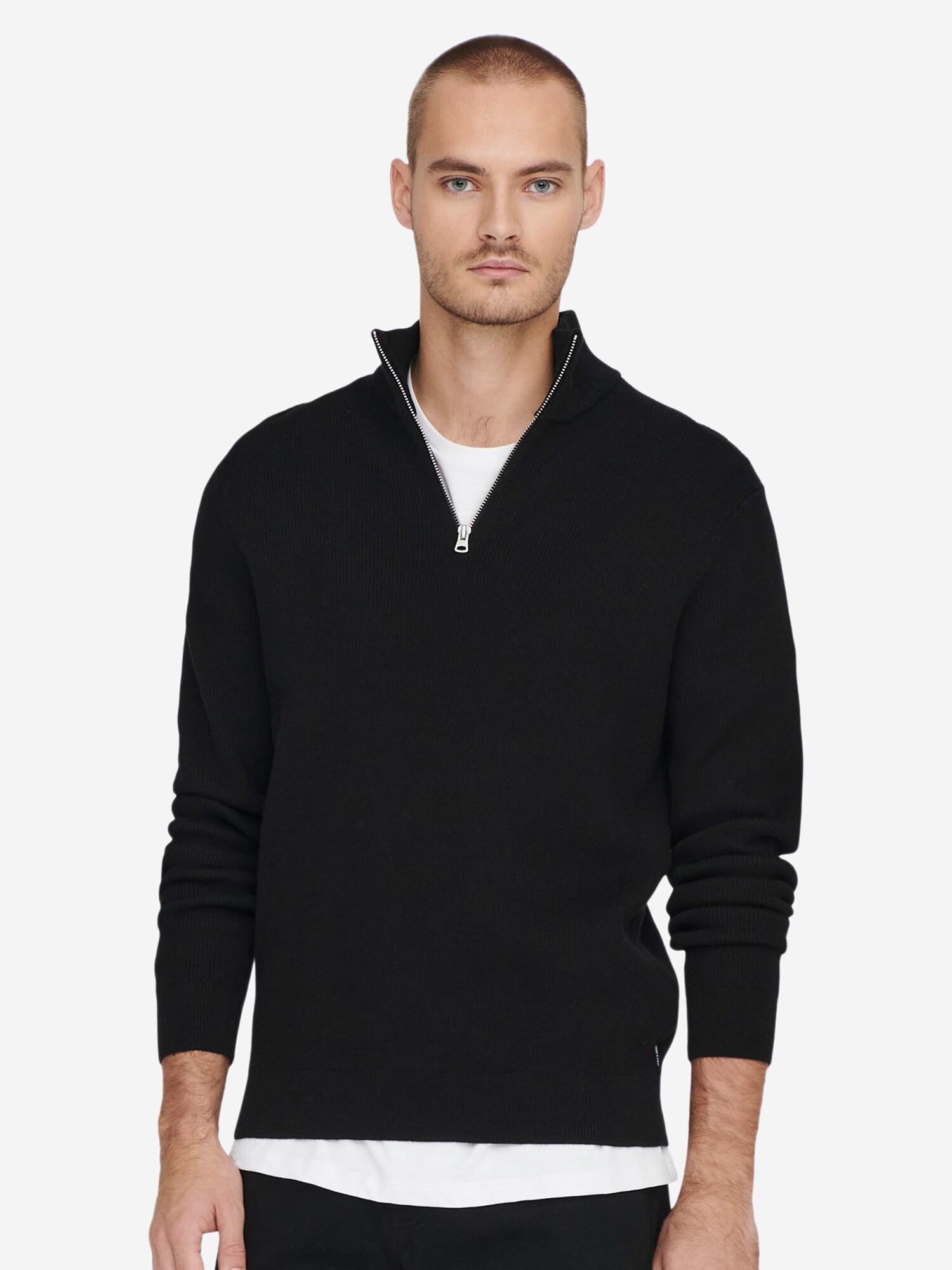 Only & Sons Bluză de molton Phil negru