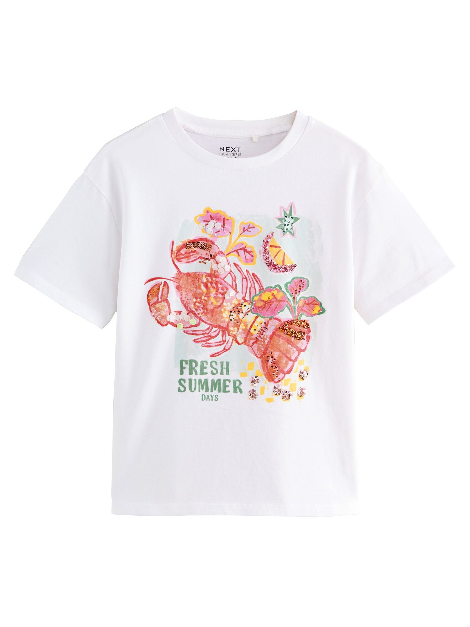 Next Tricou  oliv / roz / roșu deschis / alb