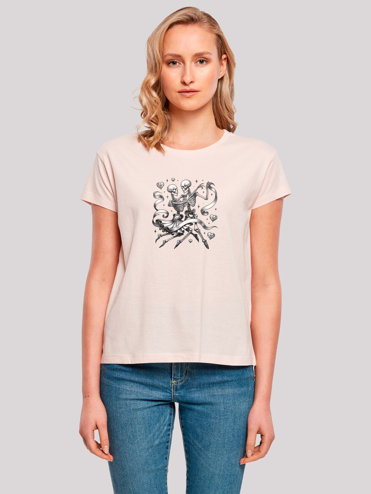 Thumbnail - T-Shirt 'Skelettpaar Tanzt Mit Band'