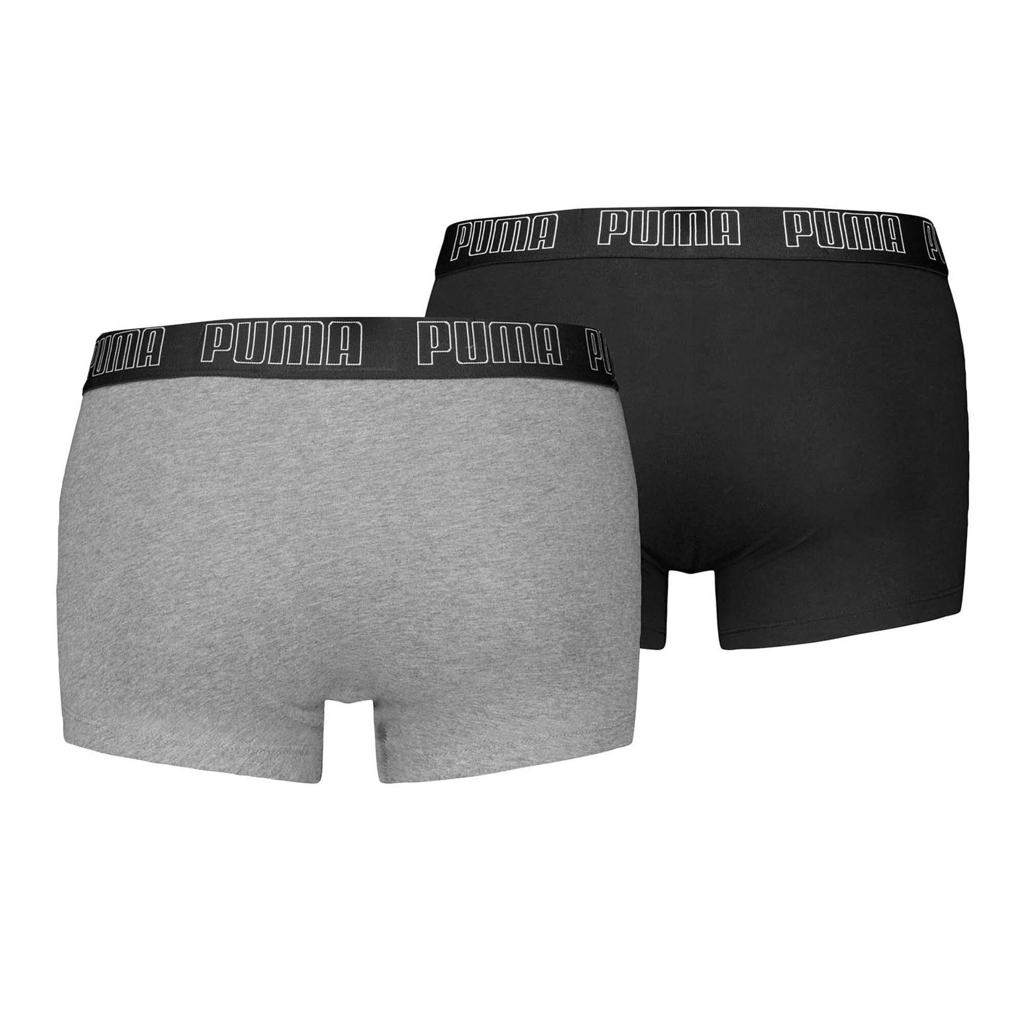PUMA Calzoncillo boxer  gris moteado / negro / blanco – imagen 2