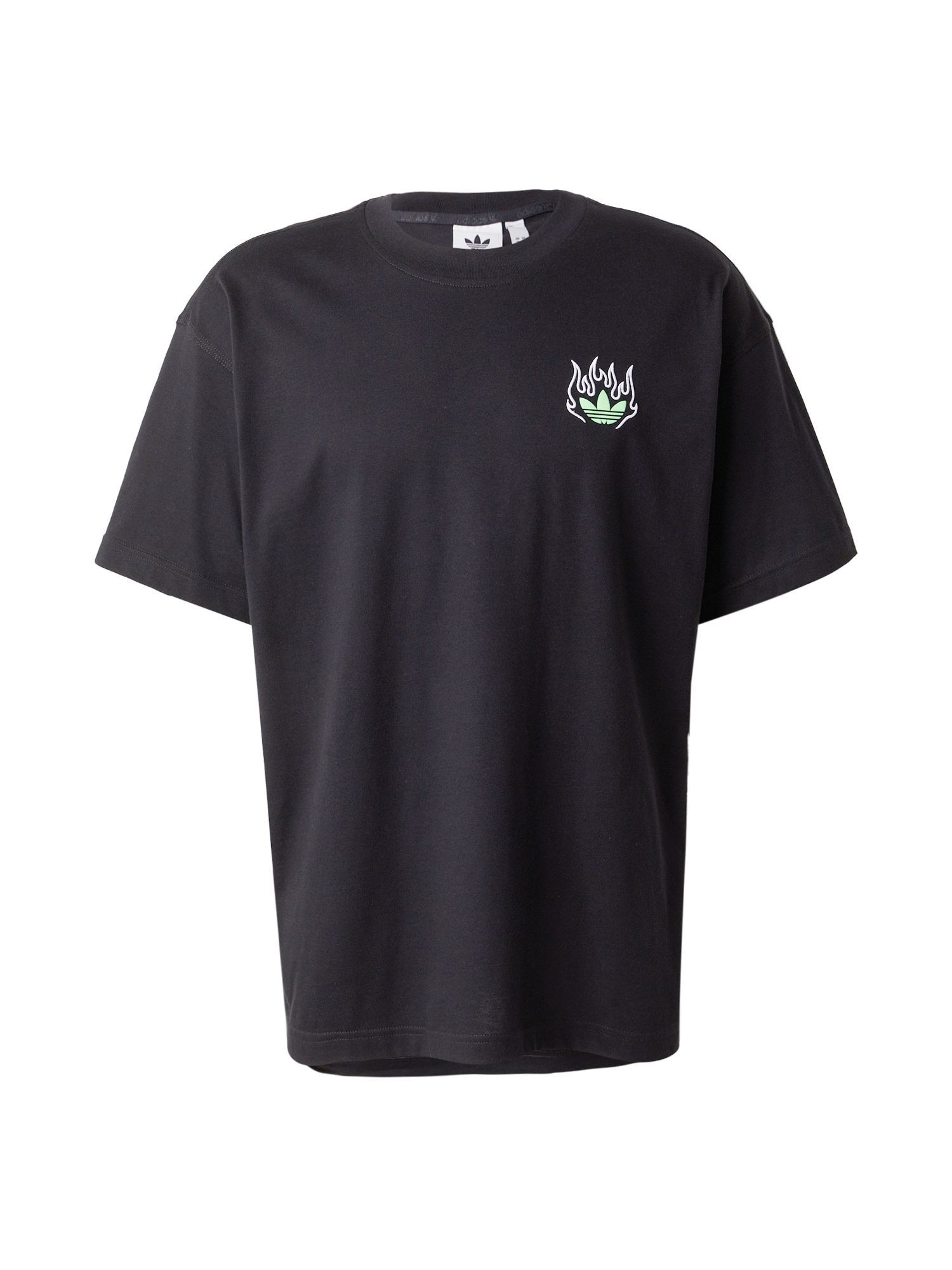 ADIDAS ORIGINALS Tricou Streetdrawing T  verde deschis / negru / alb