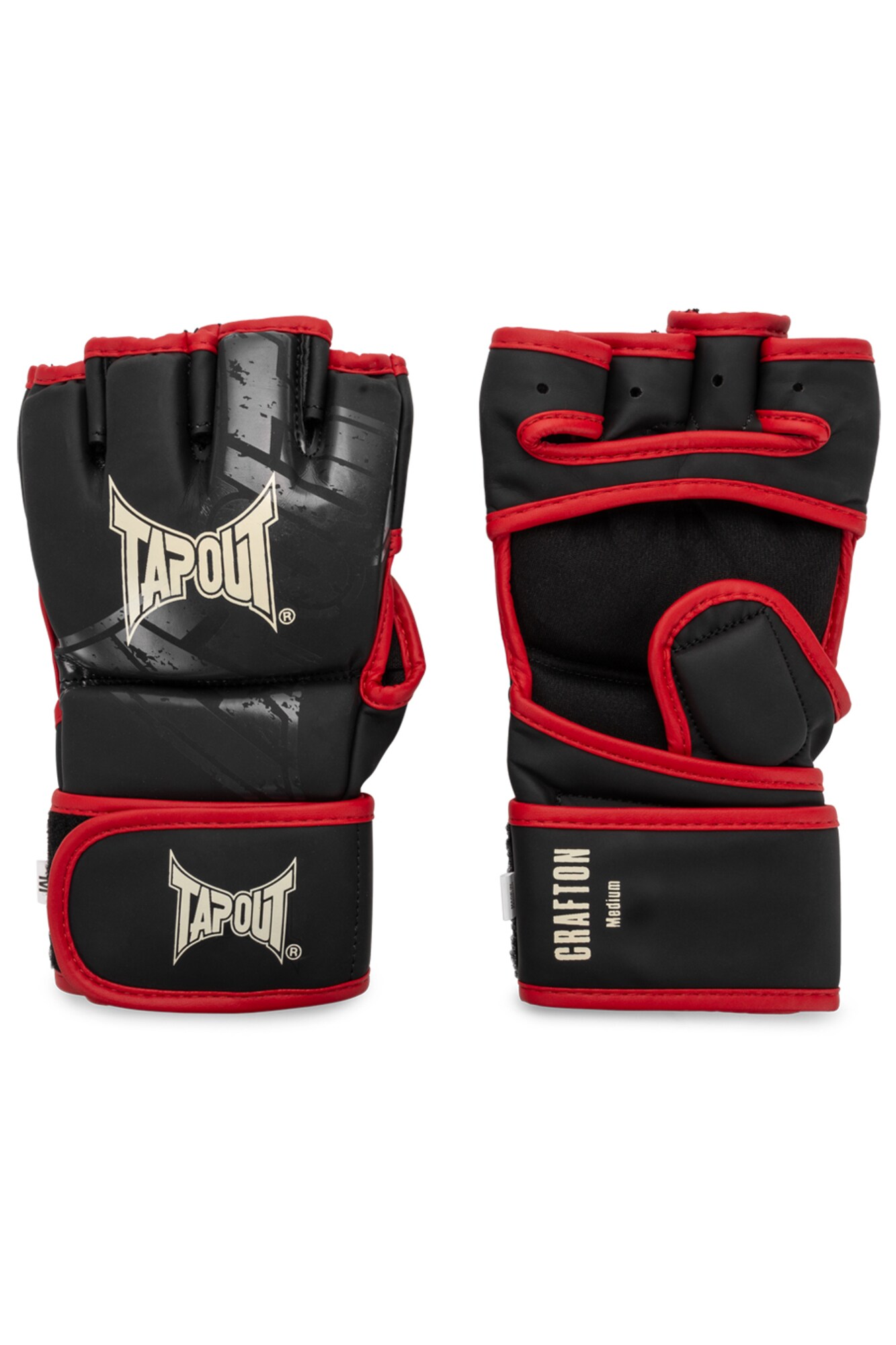 Tapout Sportkesztyűk 'Crafton'  piros / fekete / piszkosfehér akciós termékkép 1