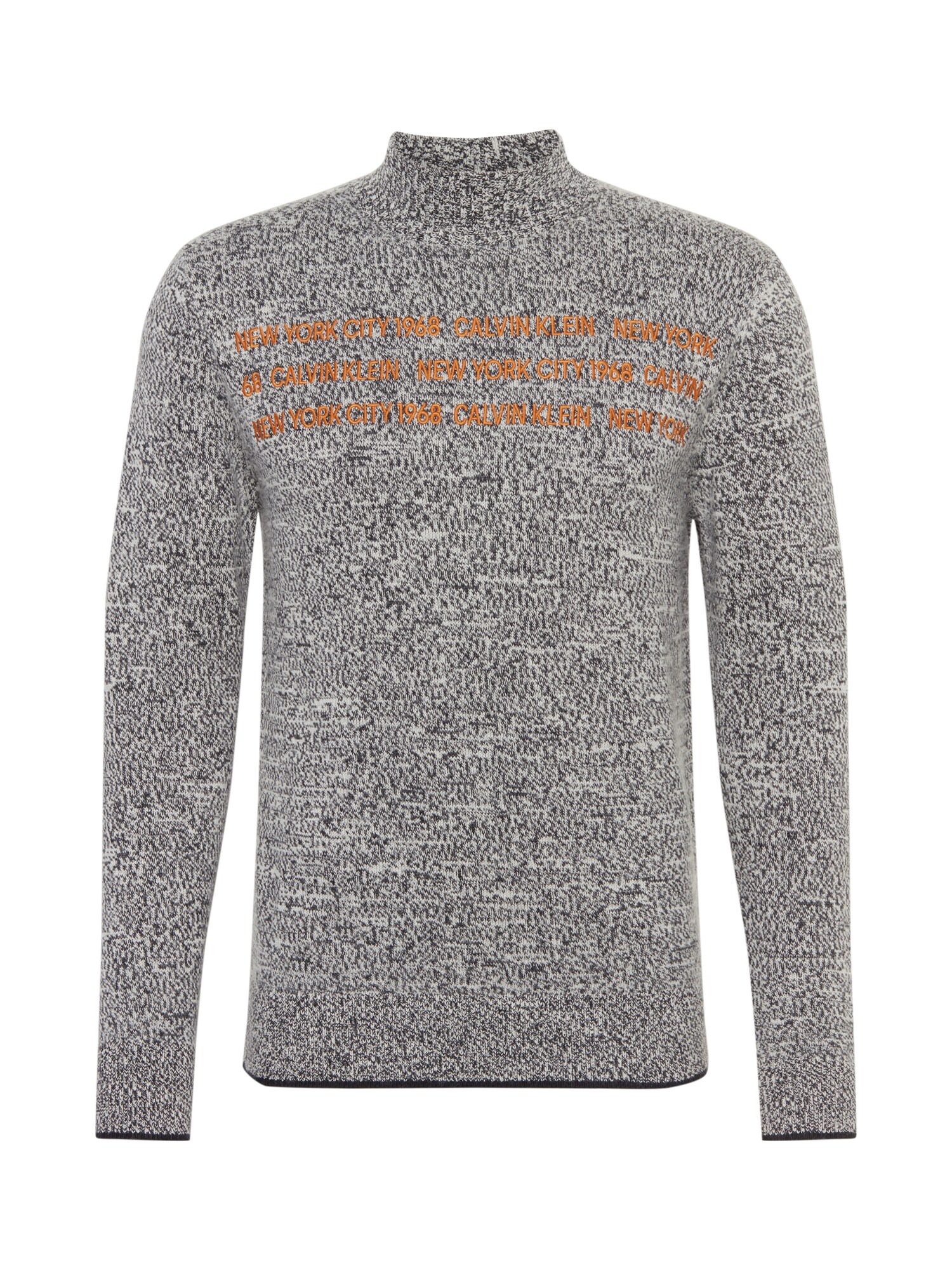 Calvin Klein Megztinis 'HEATHER'  oranžinė / margai juoda