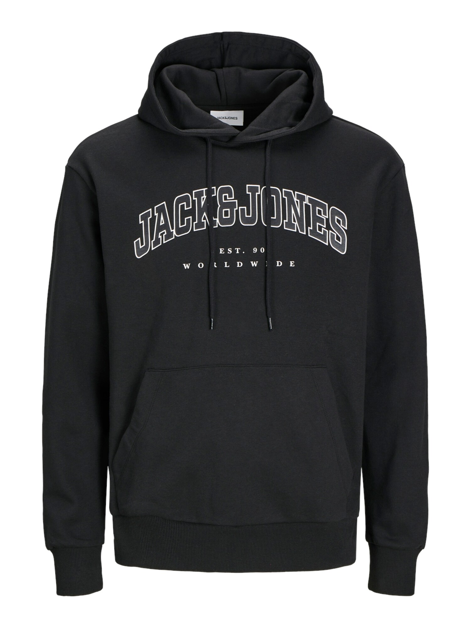 JACK & JONES Mikina 'JJECaleb'  čierna / biela