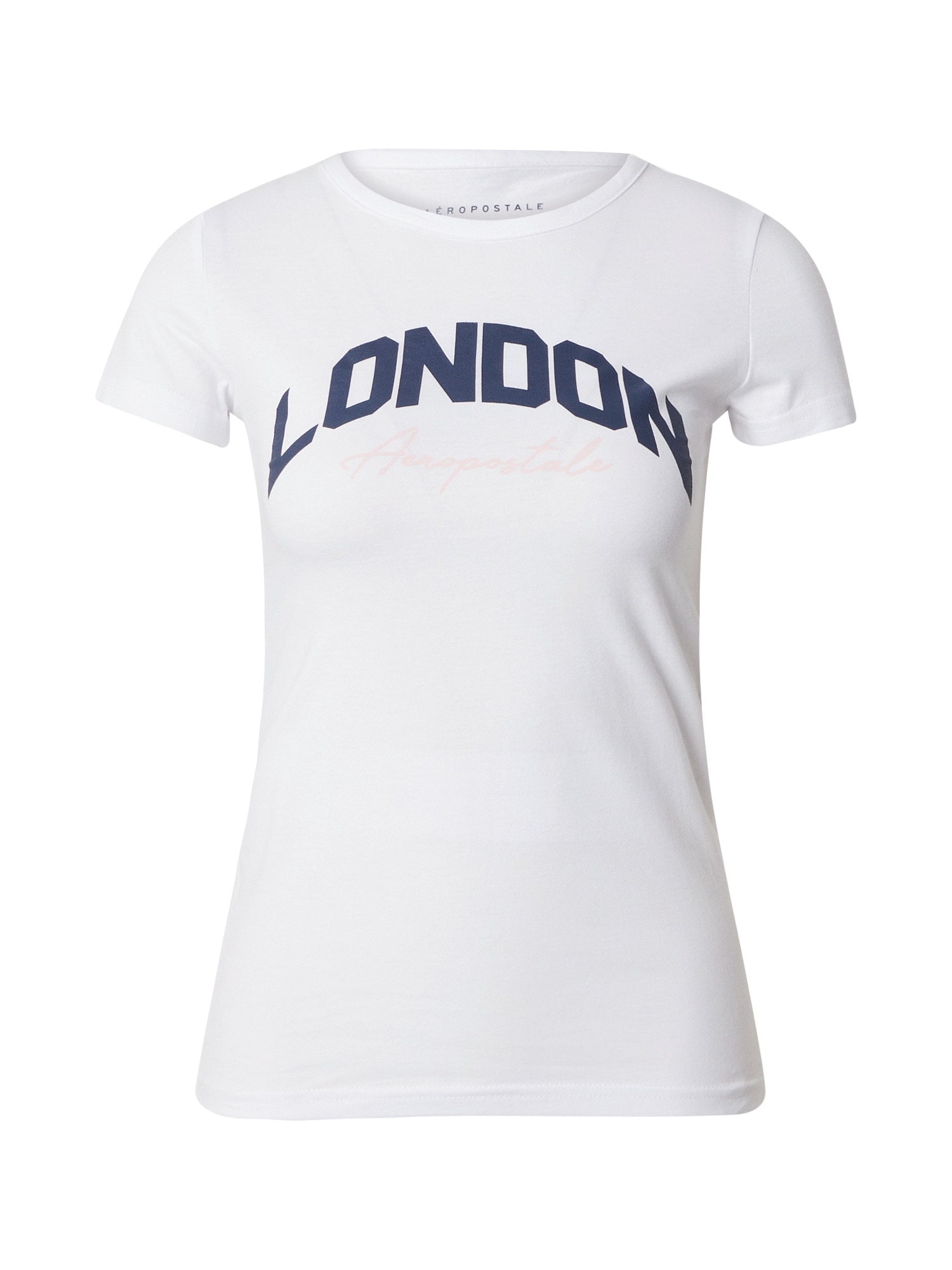AÉROPOSTALE Tričko 'LONDON'  tmavomodrá / biela