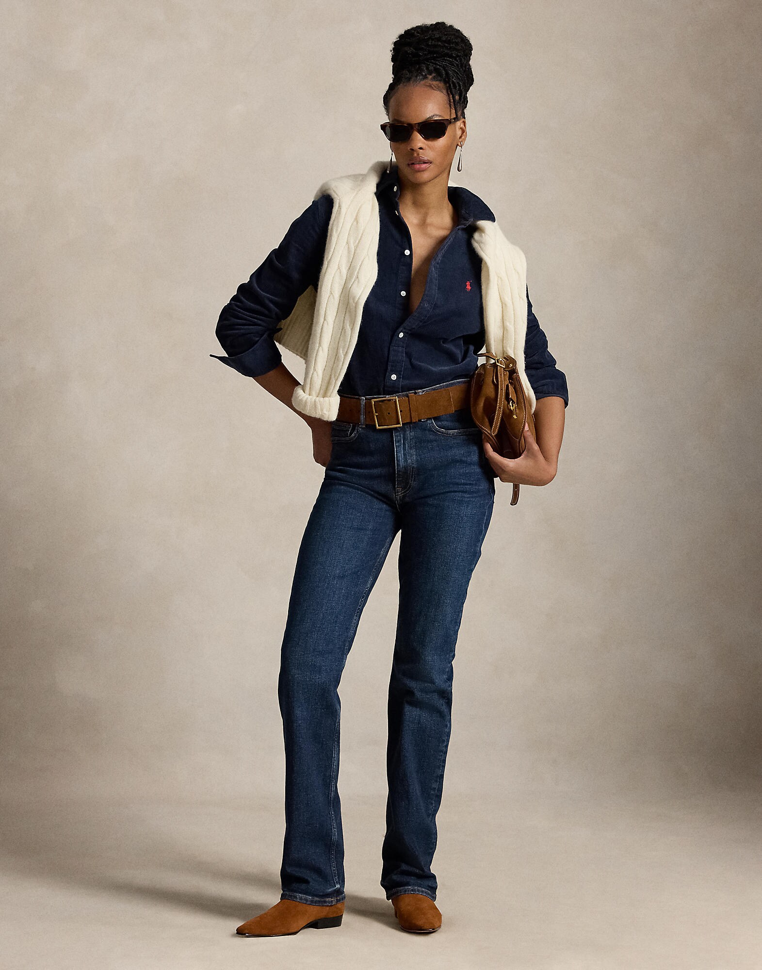 Polo Ralph Lauren Blusa  navy / rojo fuego – imagen 4
