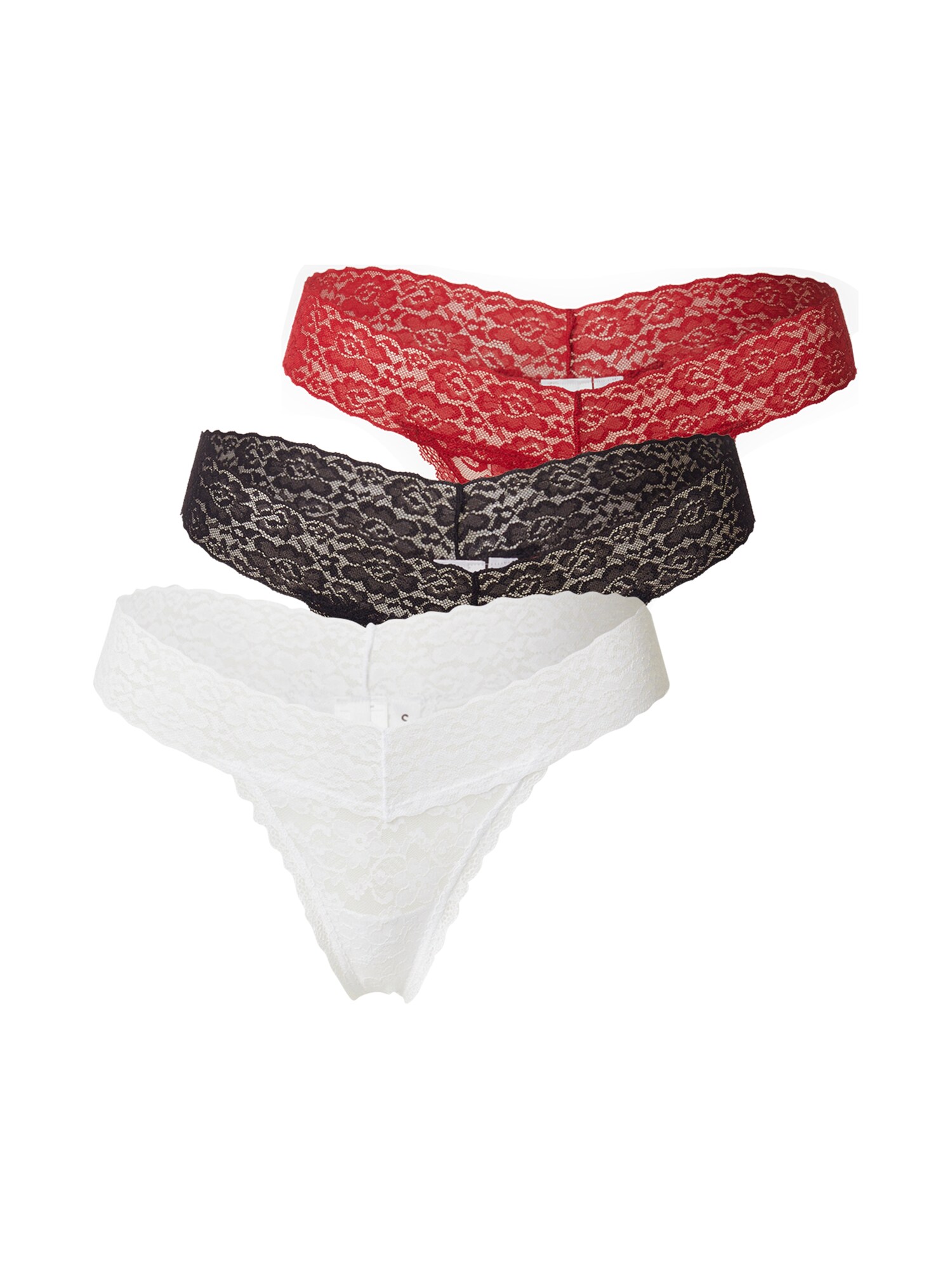 GUESS Tanga  roșu / negru / alb