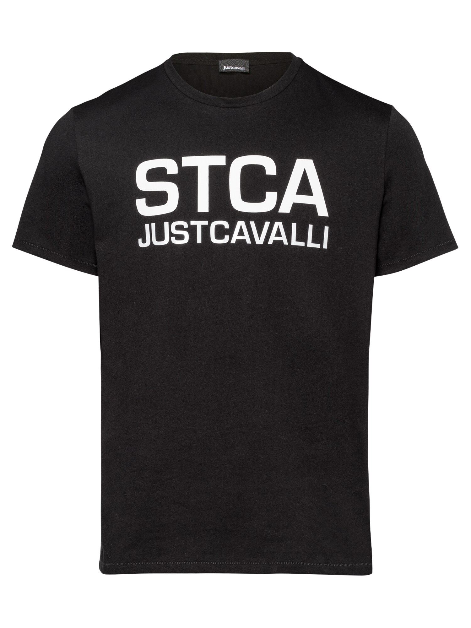Just Cavalli Marškinėliai  juoda / balta