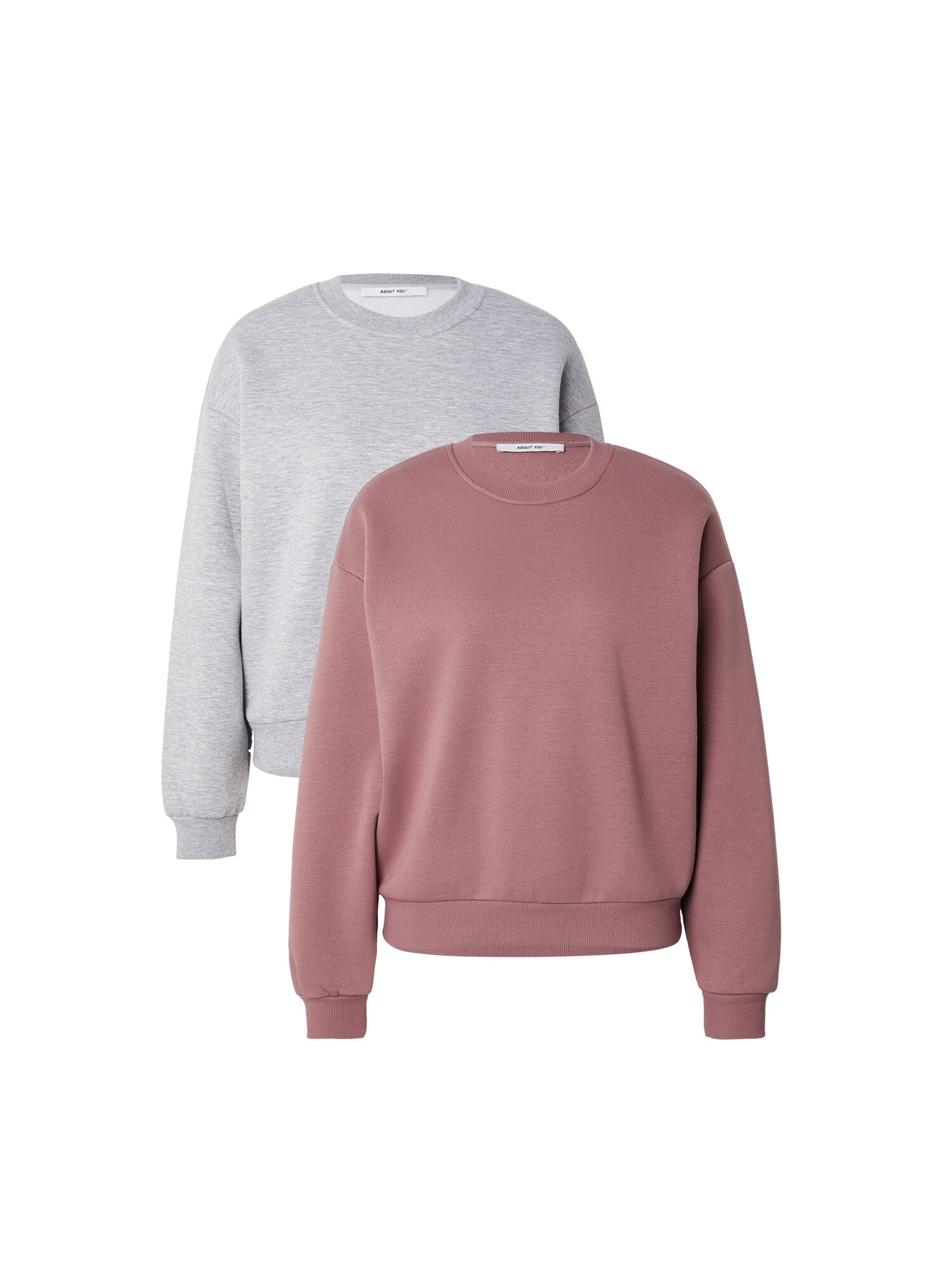 ABOUT YOU Sudadera 'Ina' gris moteado / malva