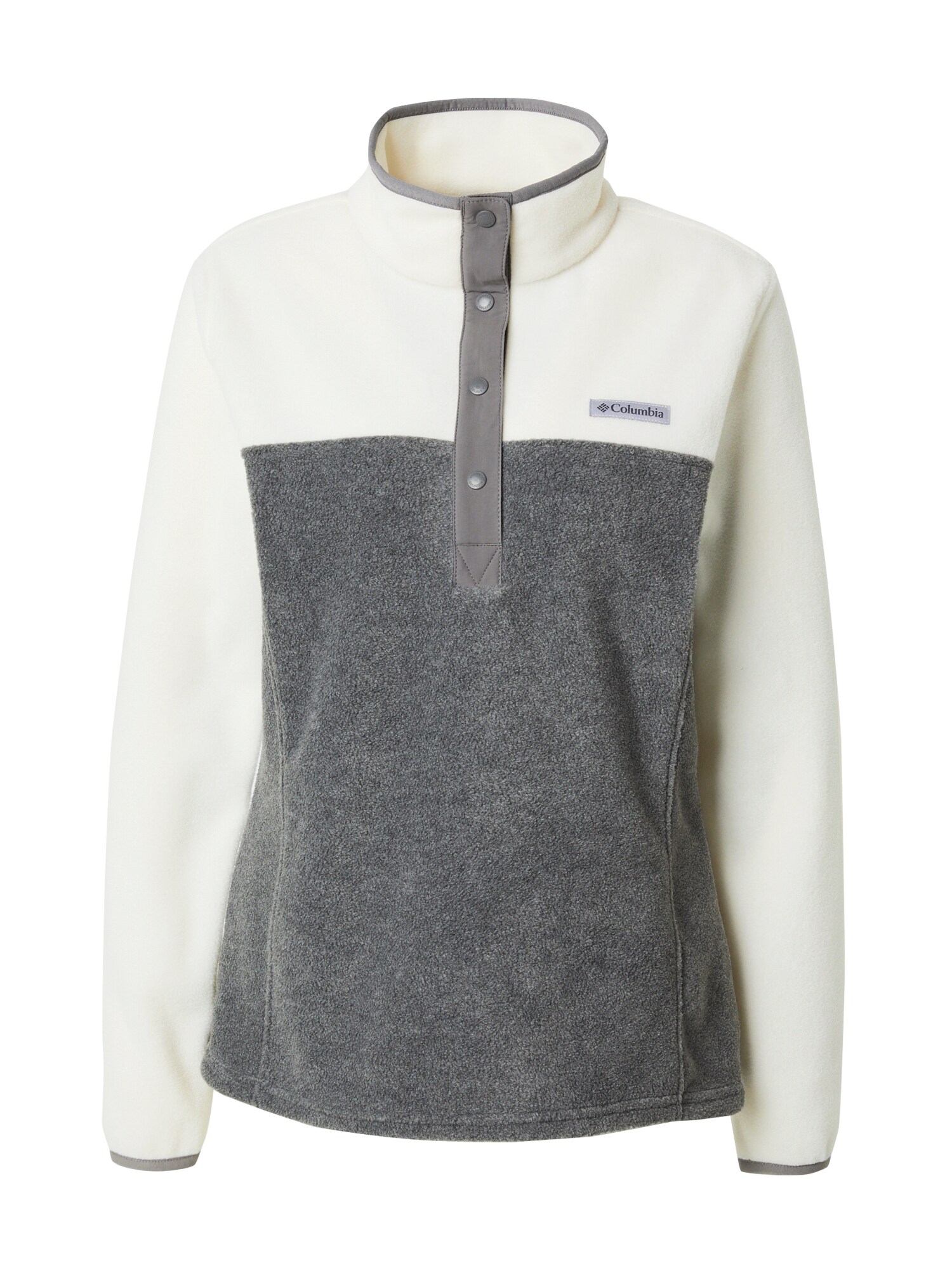 COLUMBIA Športový sveter 'Benton Springs'  tmavosivá / biela