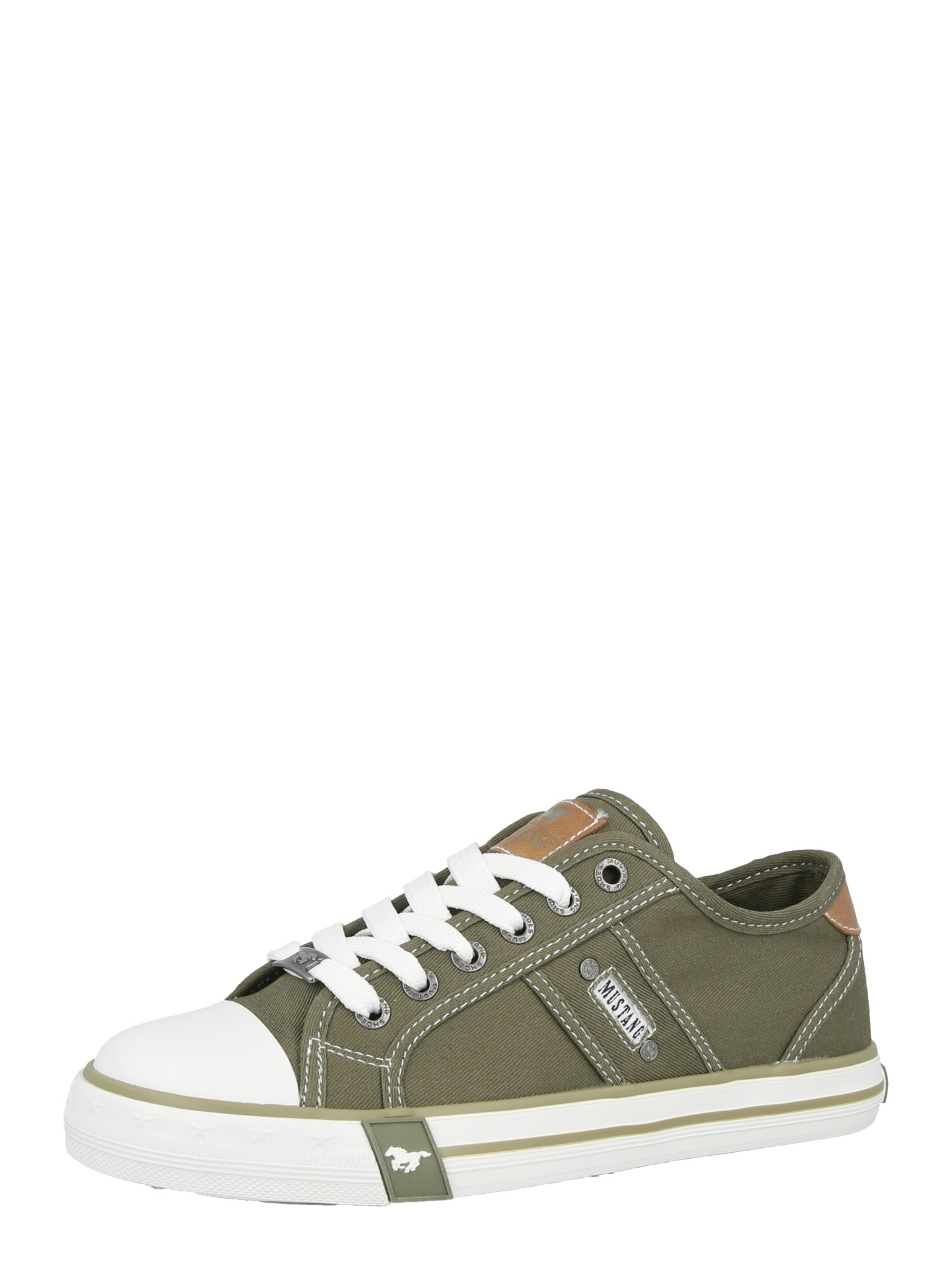 MUSTANG Sneaker low  ombră / kaki / alb