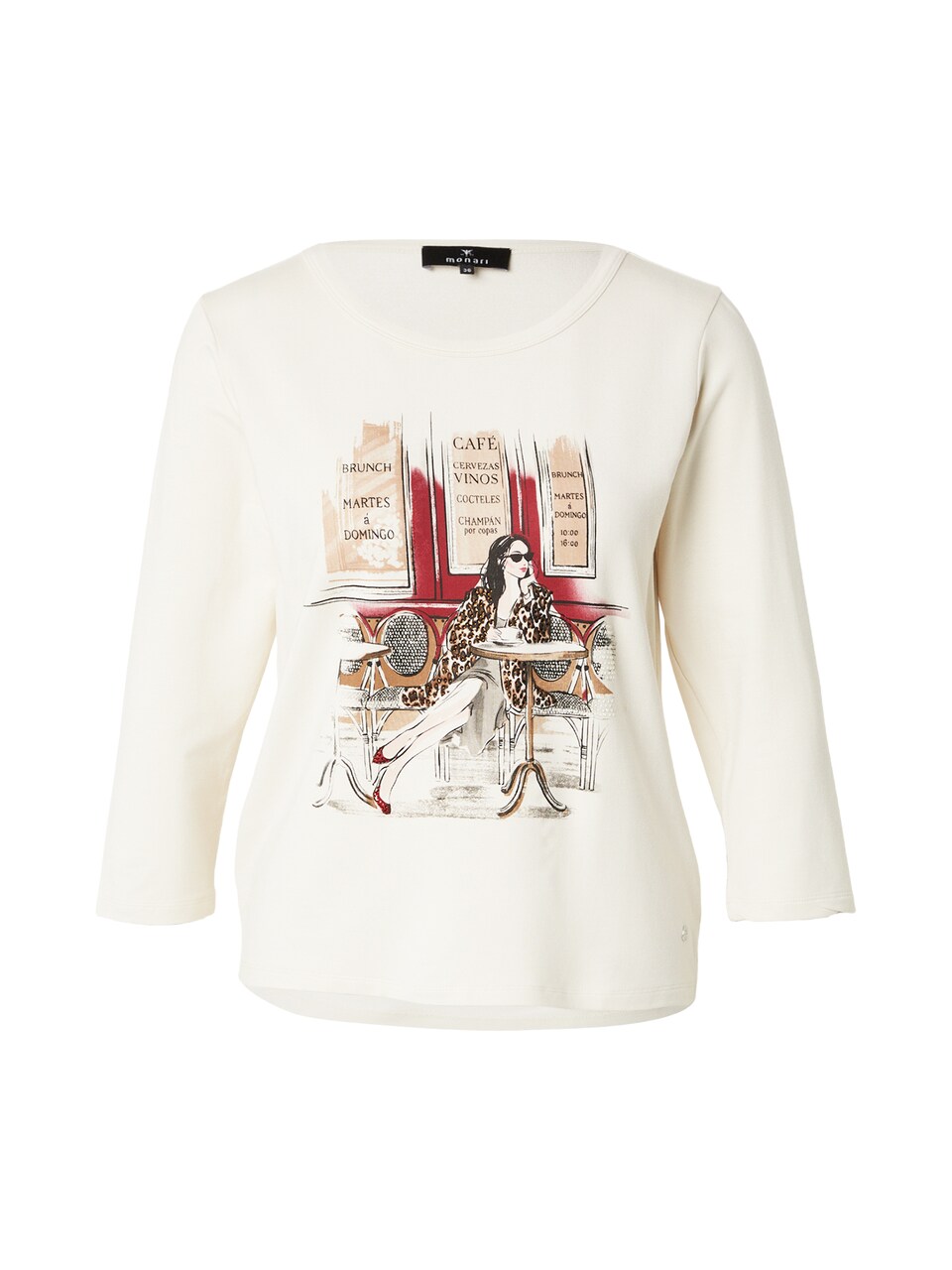 T-shirt brun / cappuccino / mörkröd